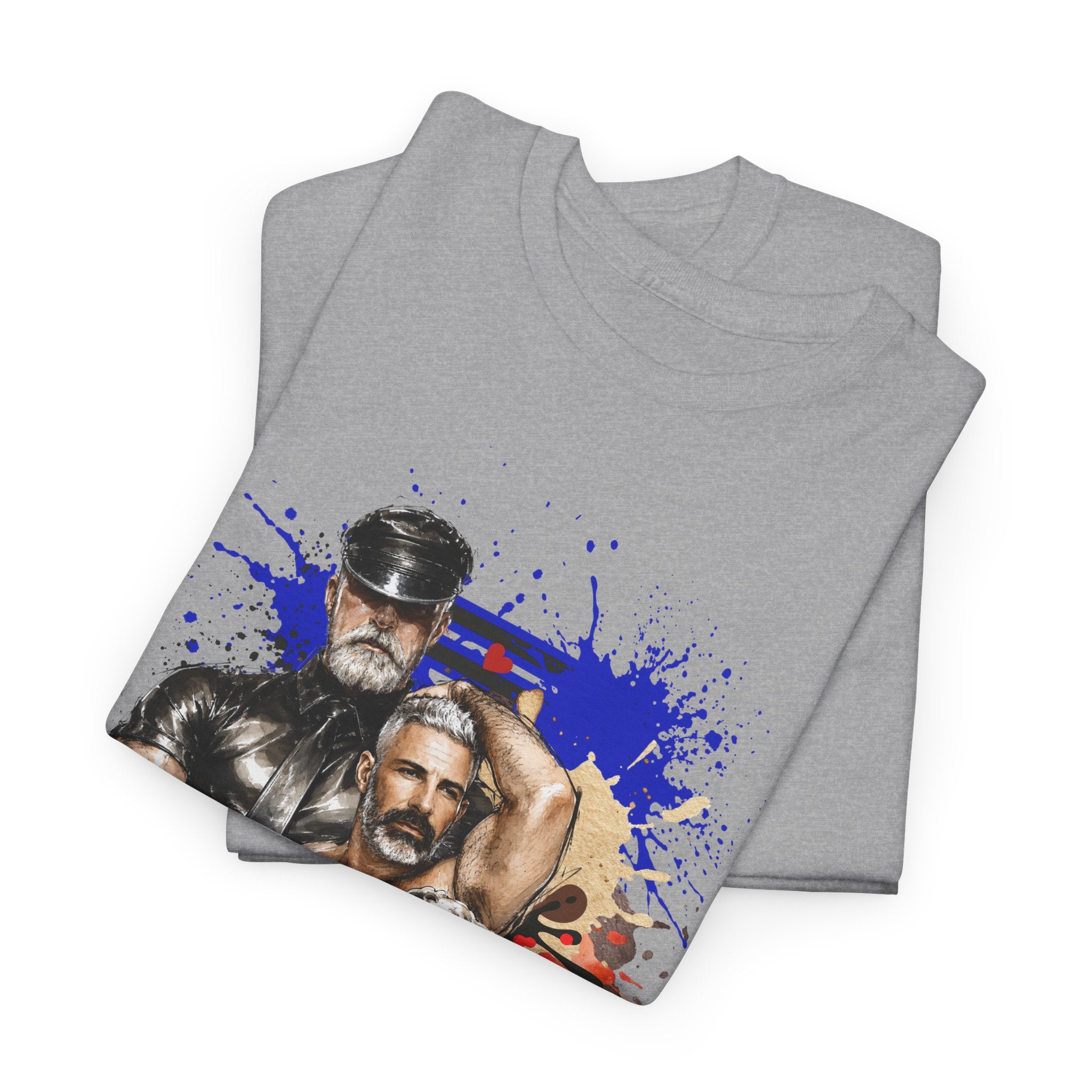 Leather Daddy Pride T-Shirt — Rainbow Gay Brotherhood Illustration Tee