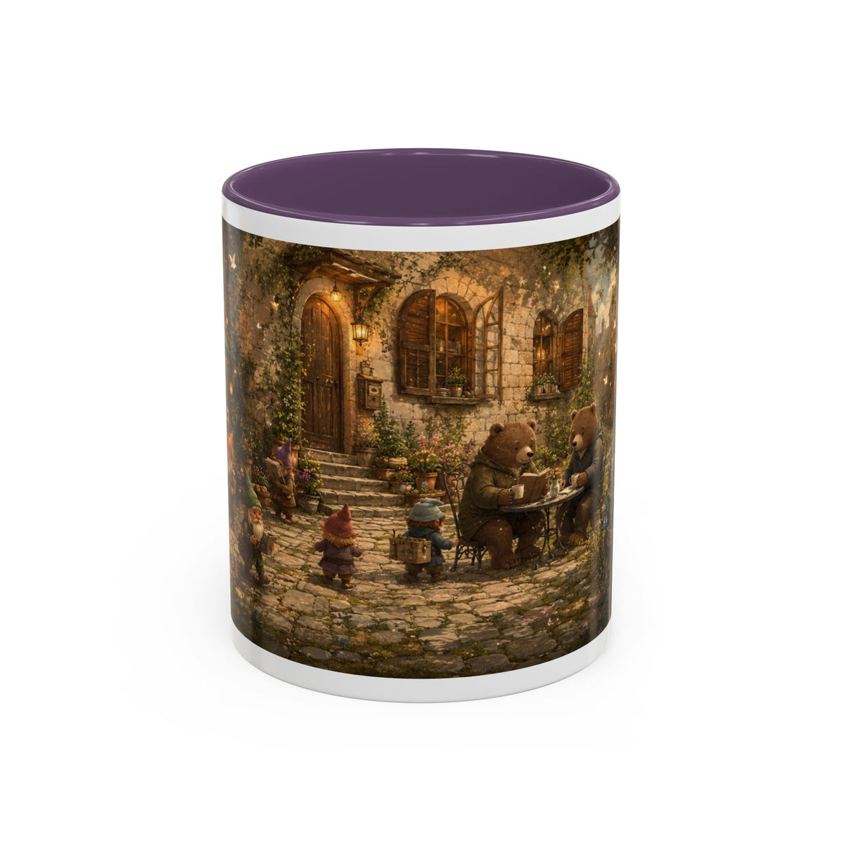 Whimsical Woodland Café Accent Coffee Mug — Cozy Fairy Tale Scene (11/15oz)