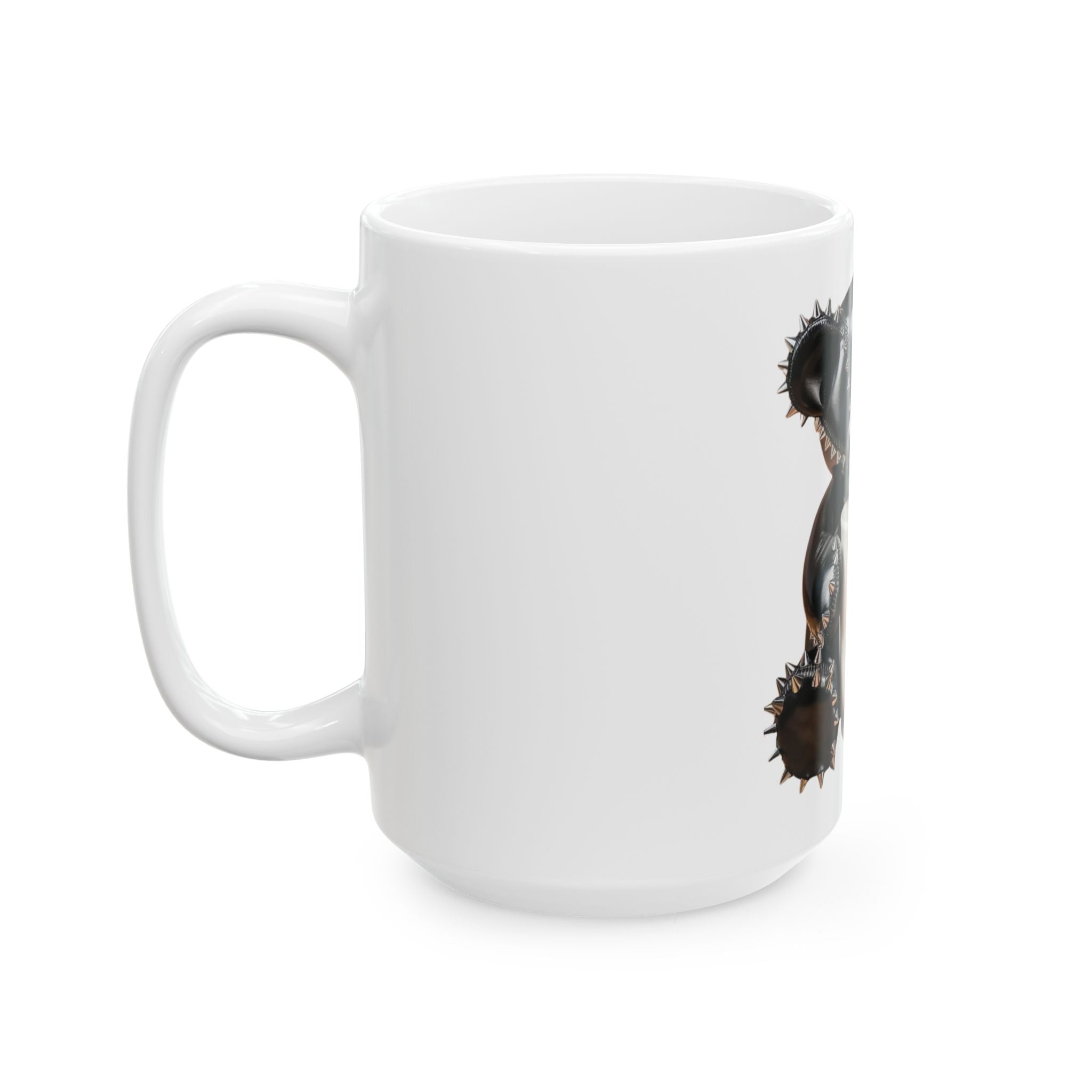 Gothic Spiked Teddy Bear Coffee Mug – Dark Punk 11oz/15oz Ceramic