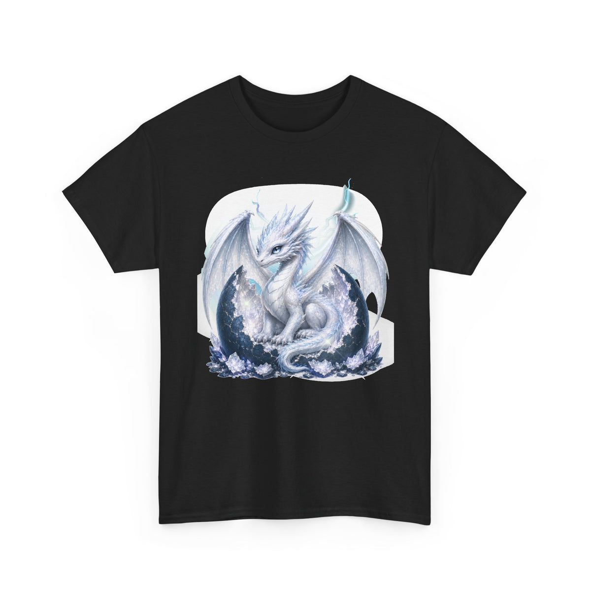 White Ice Dragon T-Shirt — Fantasy Dragon Tee for Fans & Cosplay