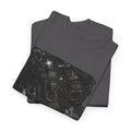 Abstract Black Ink Drip T-Shirt, Leather scraps piled as if the imply.