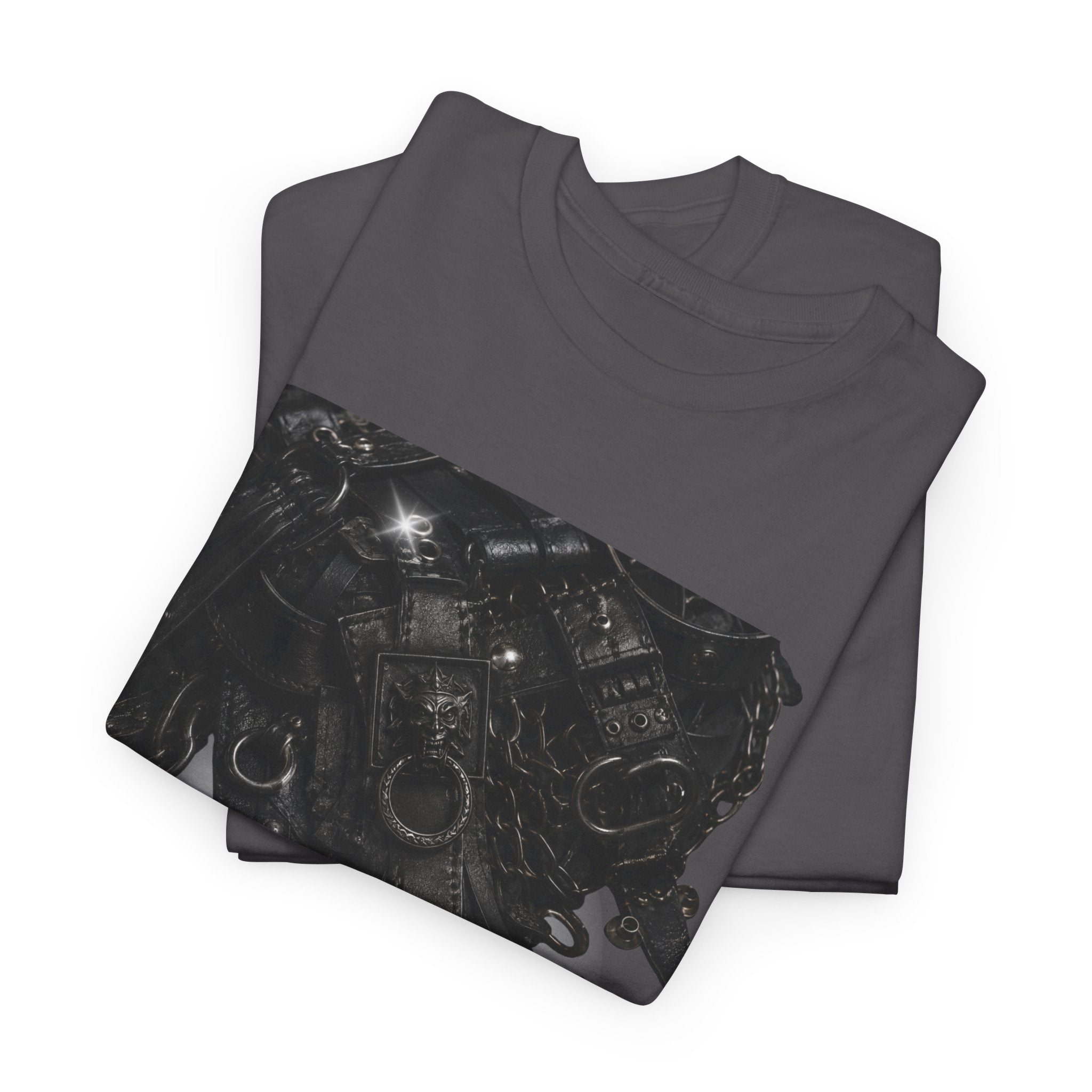 Abstract Black Ink Drip T-Shirt, Leather scraps piled as if the imply.
