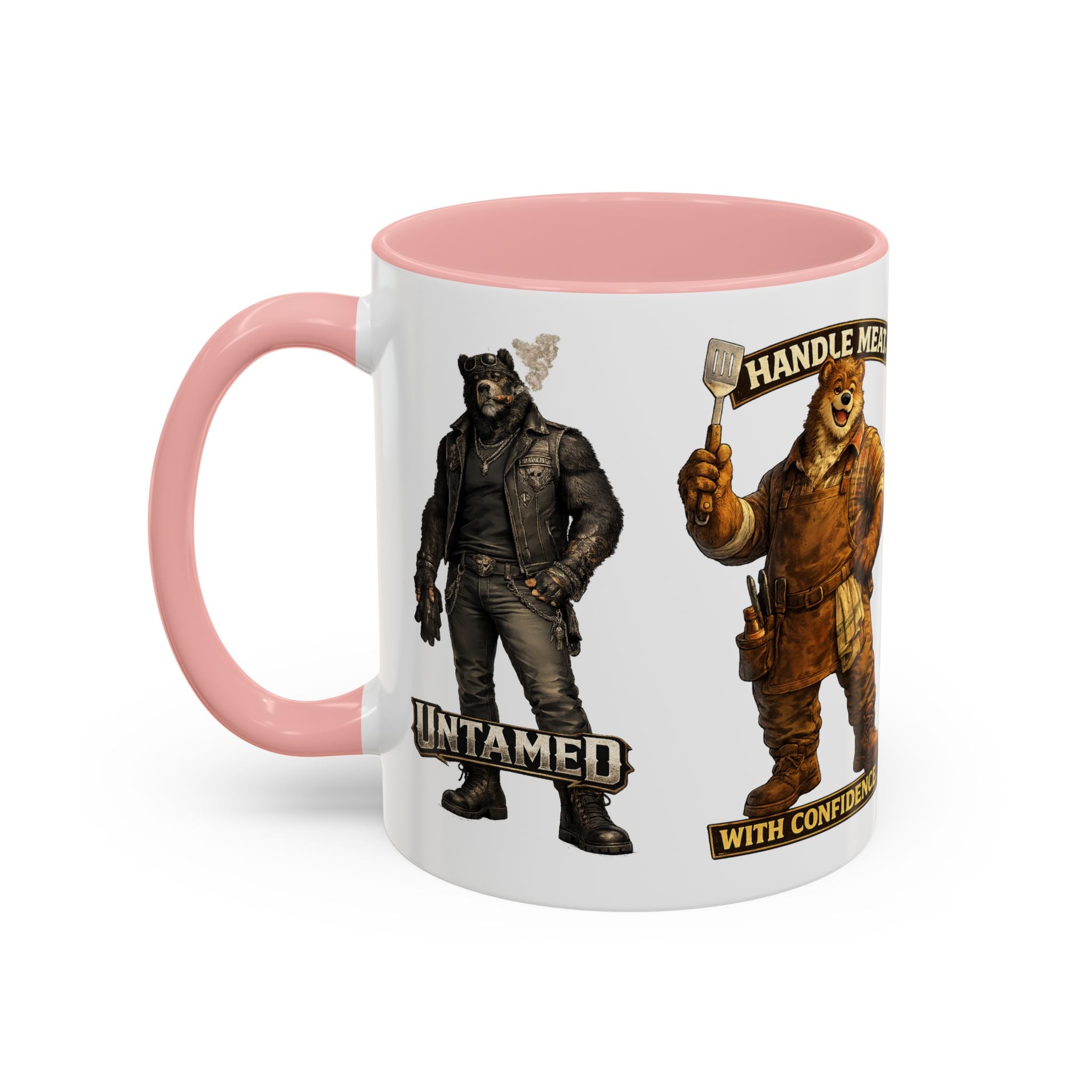 Handy Bear Mechanics Coffee Mug — "I Fix Things, Want a Tune-Up?" Accent Ceramic Mug