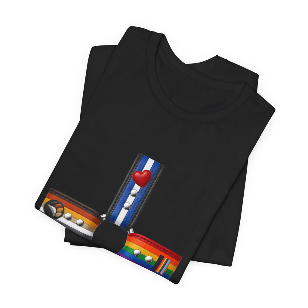 Cross of Pride T‑Shirt — LGBTQ+ Flag Collage Tee
