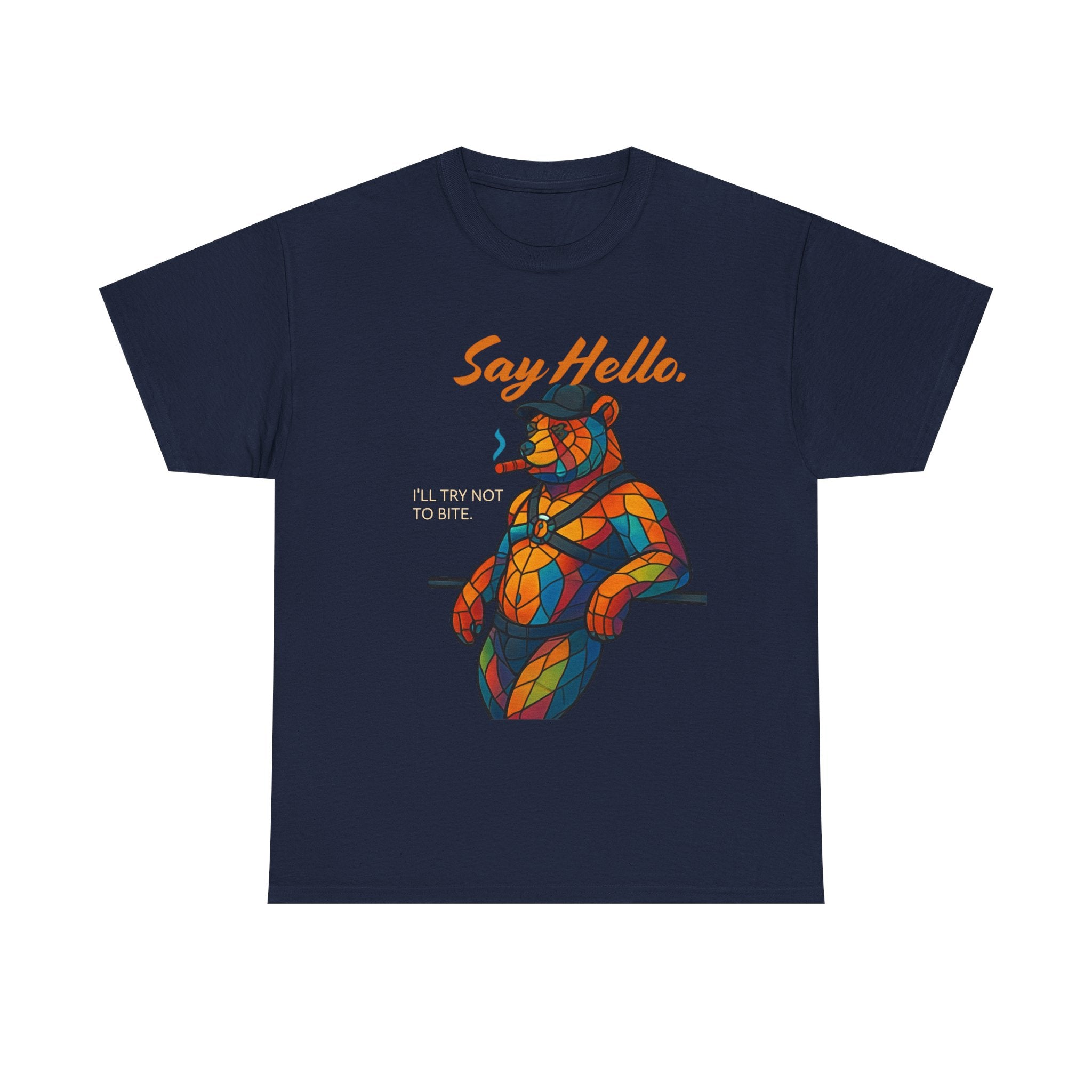 Bear Daddy Cigar Tee — "Say Hello, I’ll Try Not to Bite"