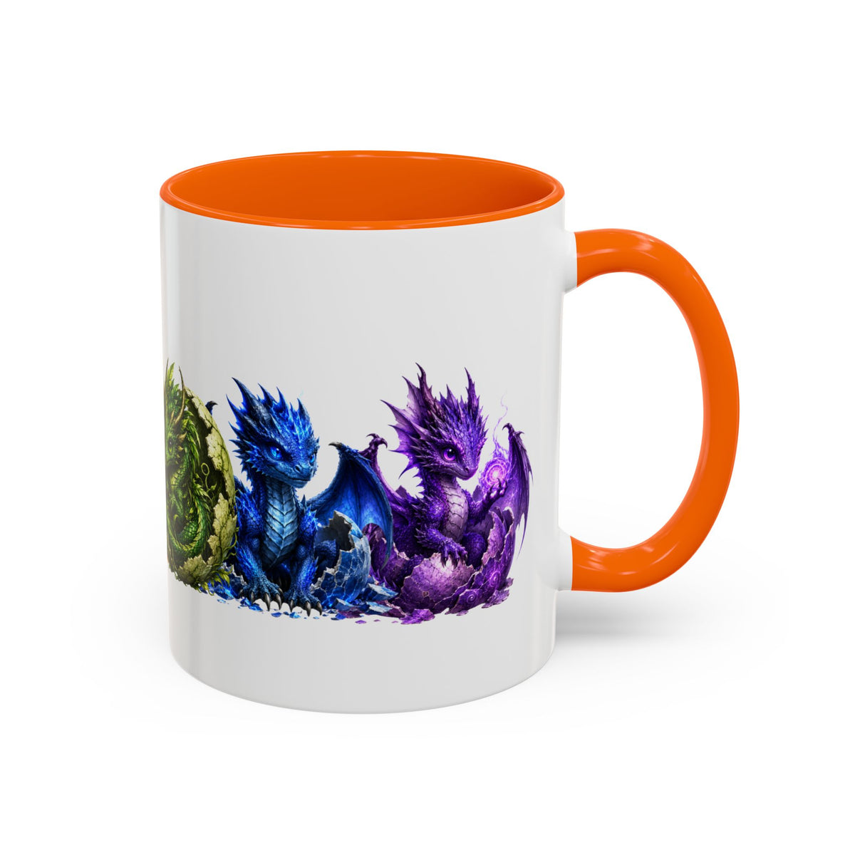Dragon Element Accent Coffee Mug — Colorful Baby Dragon Lineup (11/15oz)