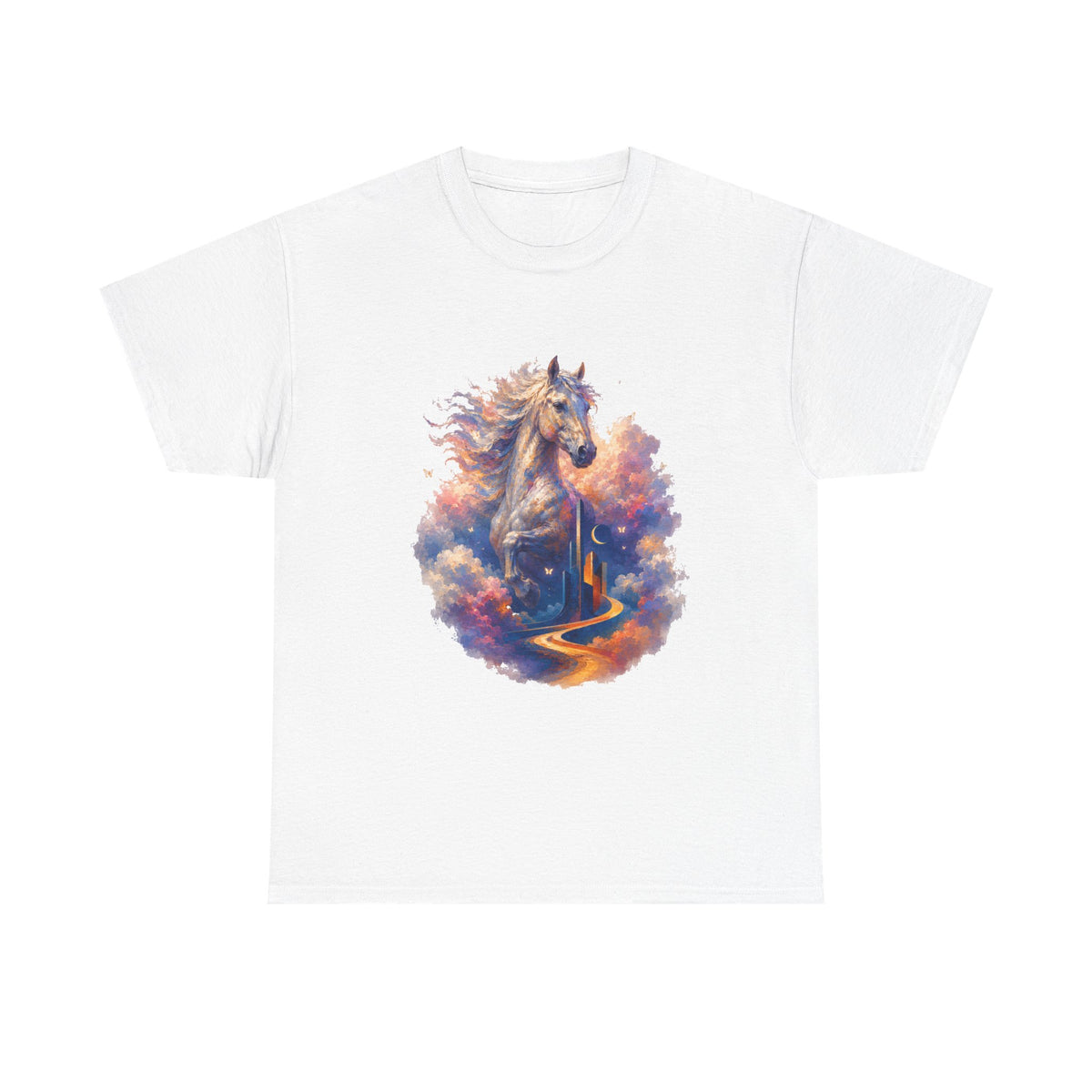 Majestic Horse Graphic T-Shirt | Colorful Fantasy Horse Tee | Gift for Horse Lovers | Equine Art Unisex Shirt