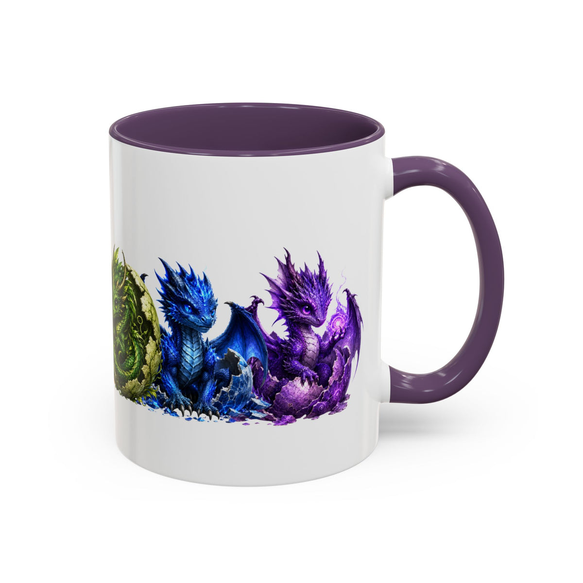Dragon Element Accent Coffee Mug — Colorful Baby Dragon Lineup (11/15oz)