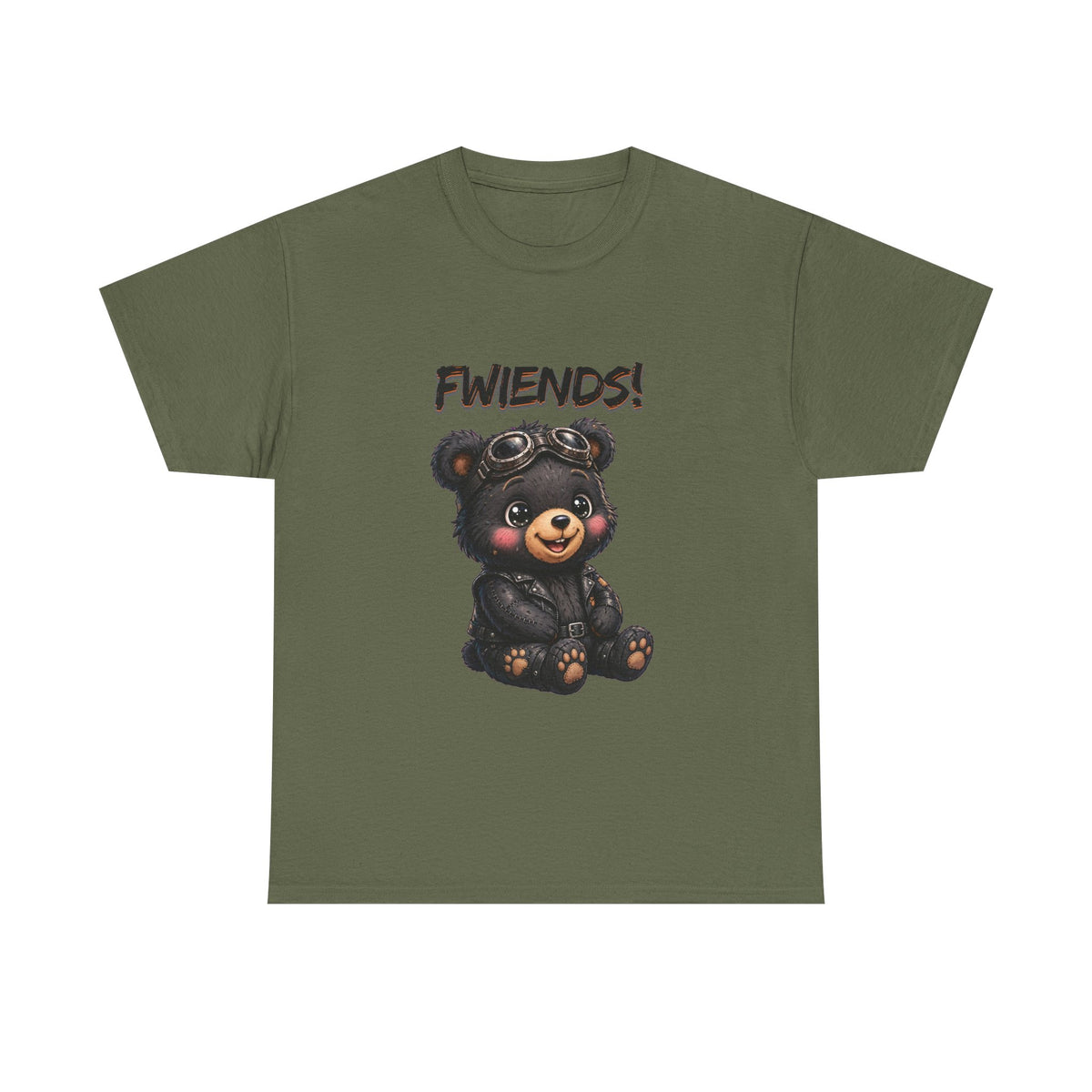 Bear 'Fwiends!' Graphic Tee — Cute Teddy Pilot T-Shirt for Kids & Fans