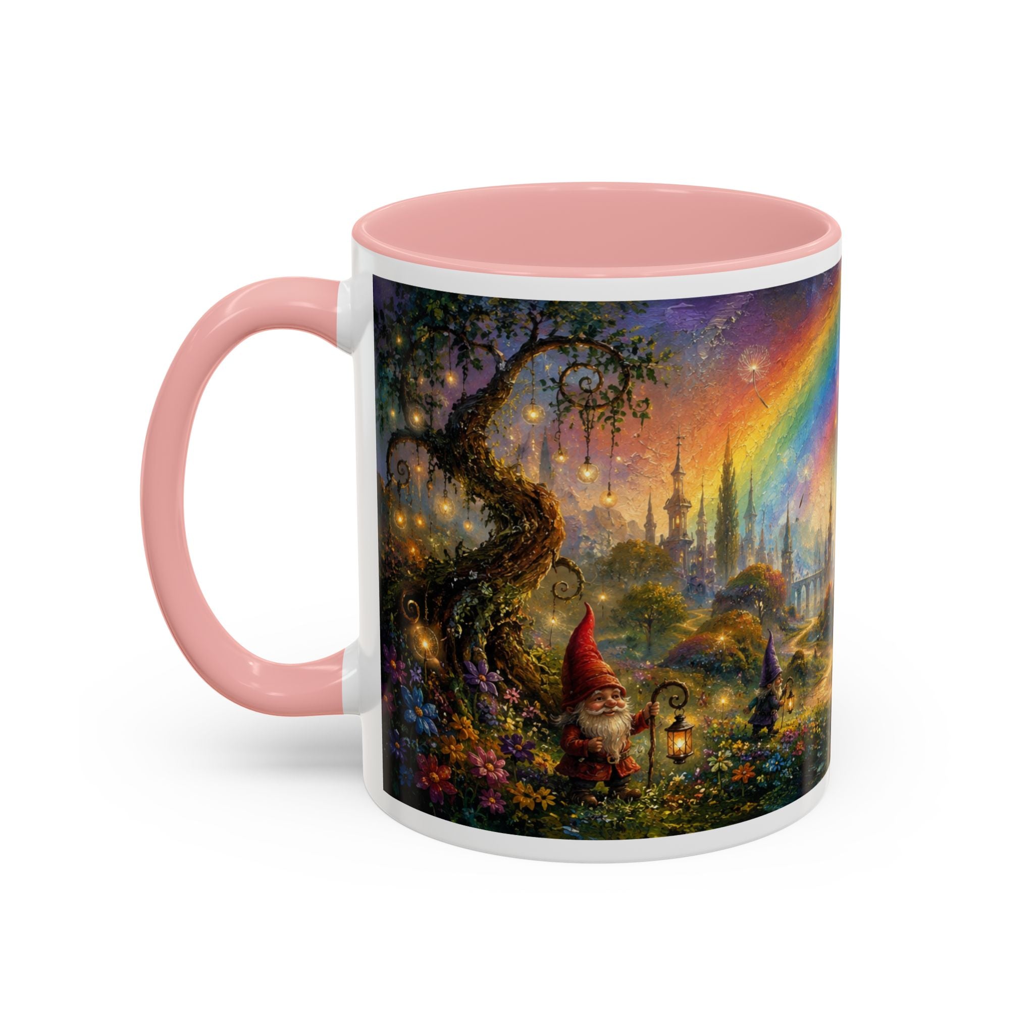 Fantasy Fairyland Coffee Mug — Rainbow Castle Magical Woodland Tea Cup