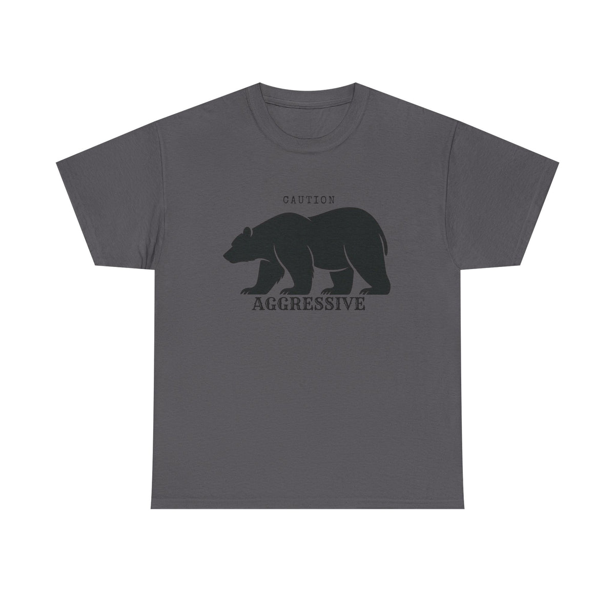 Caution Aggressive Bear T-Shirt — Graphic Warning Tee