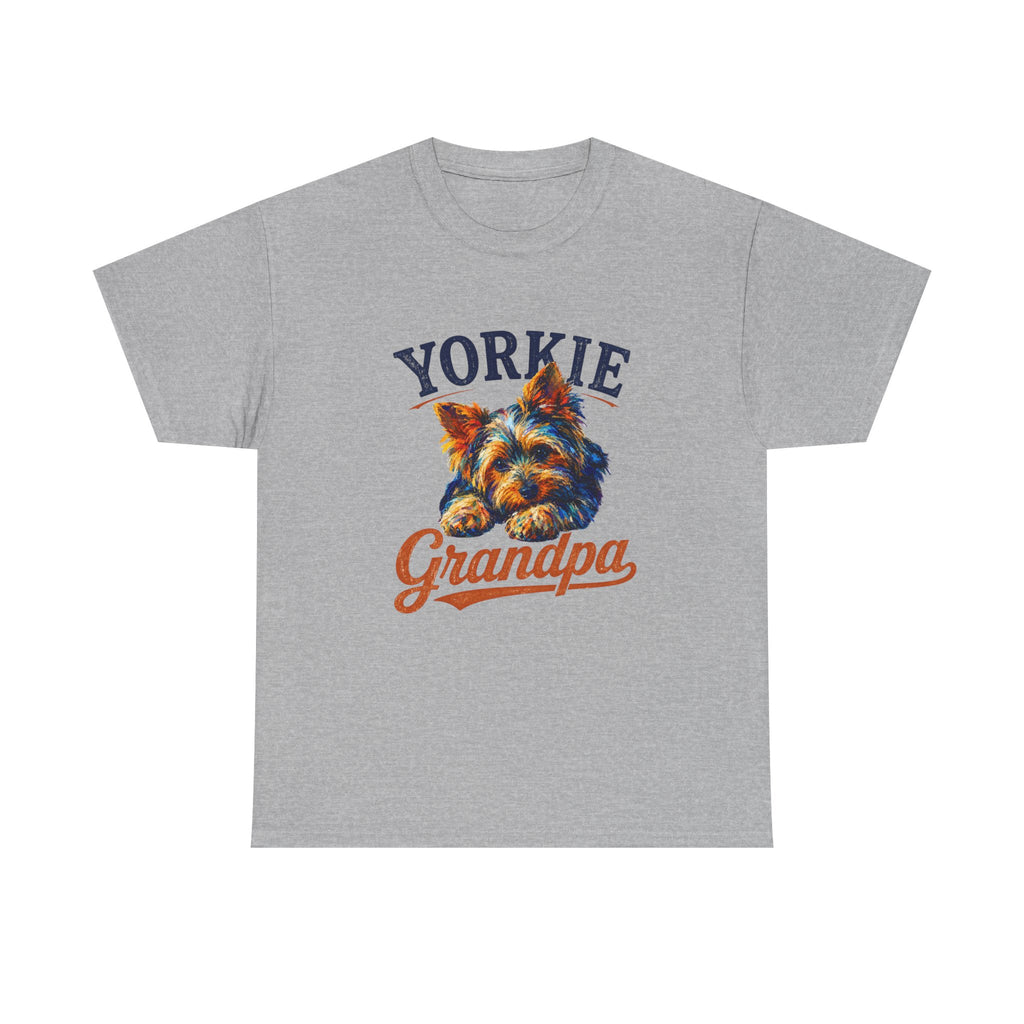 Yorkie Grandpa T-Shirt — Vintage Style Dog Lover Tee for Grandfathers