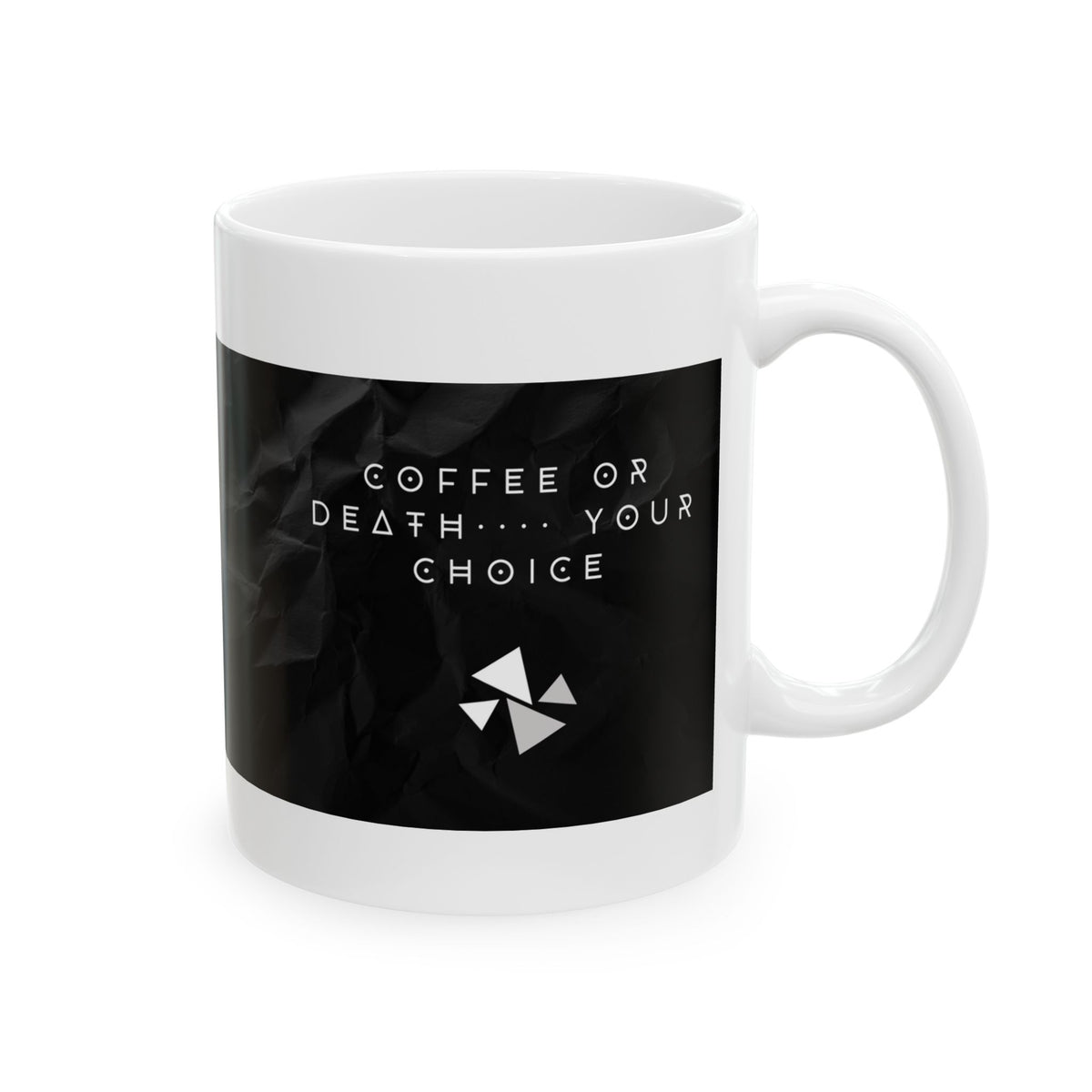 Coffee Ceramic Mug — Minimal Neutral Quote Design (11oz & 15oz)