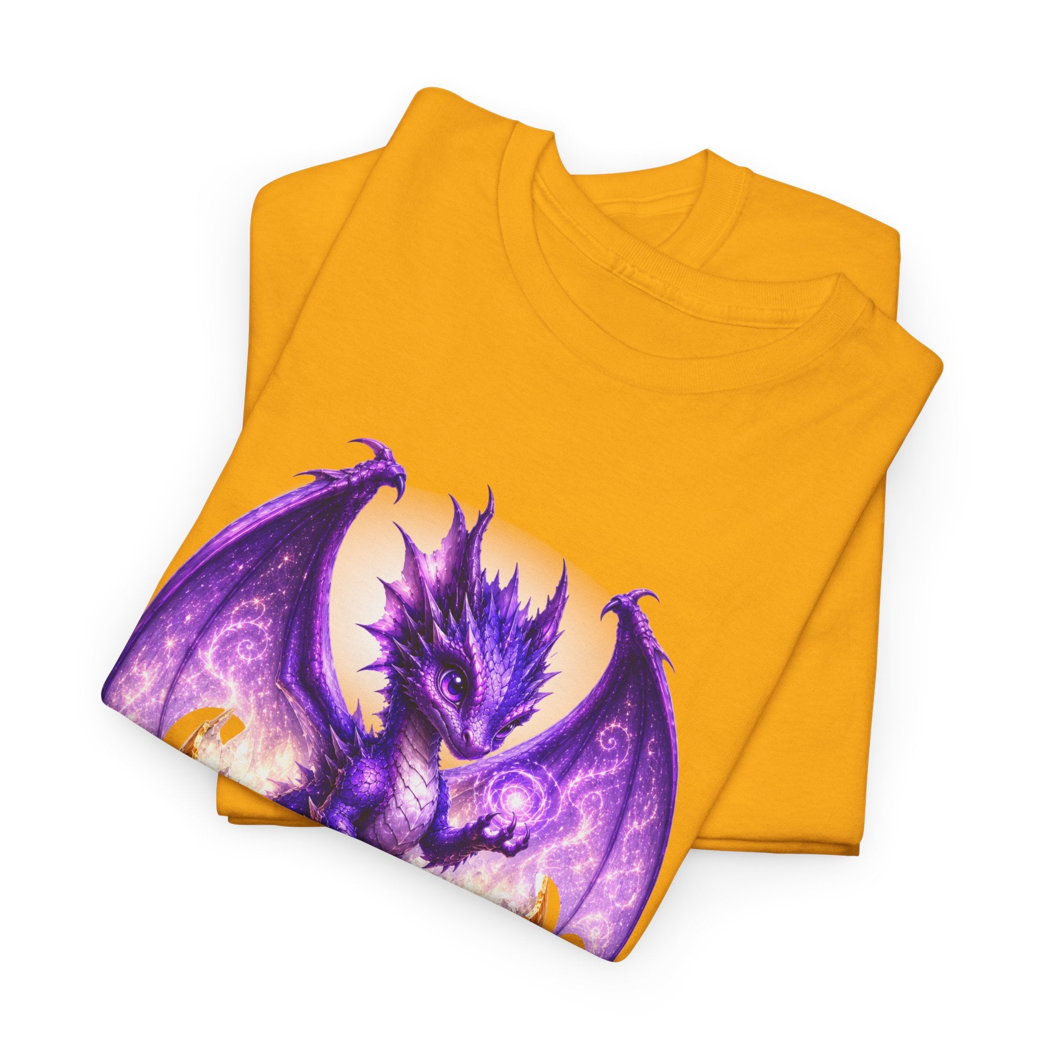 Purple Dragon Hatching Tee — Fantasy Baby Dragon T-Shirt