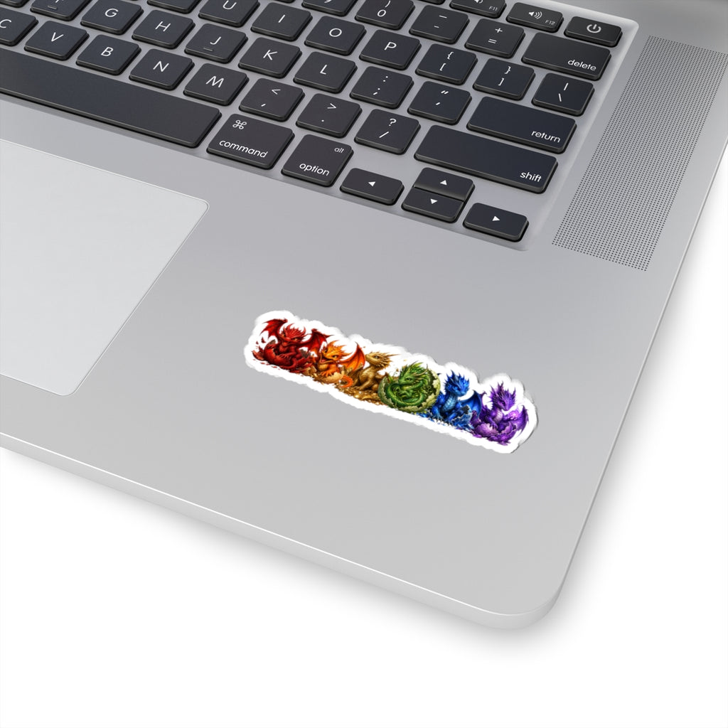 Rainbow Baby Dragons Kiss-Cut Sticker