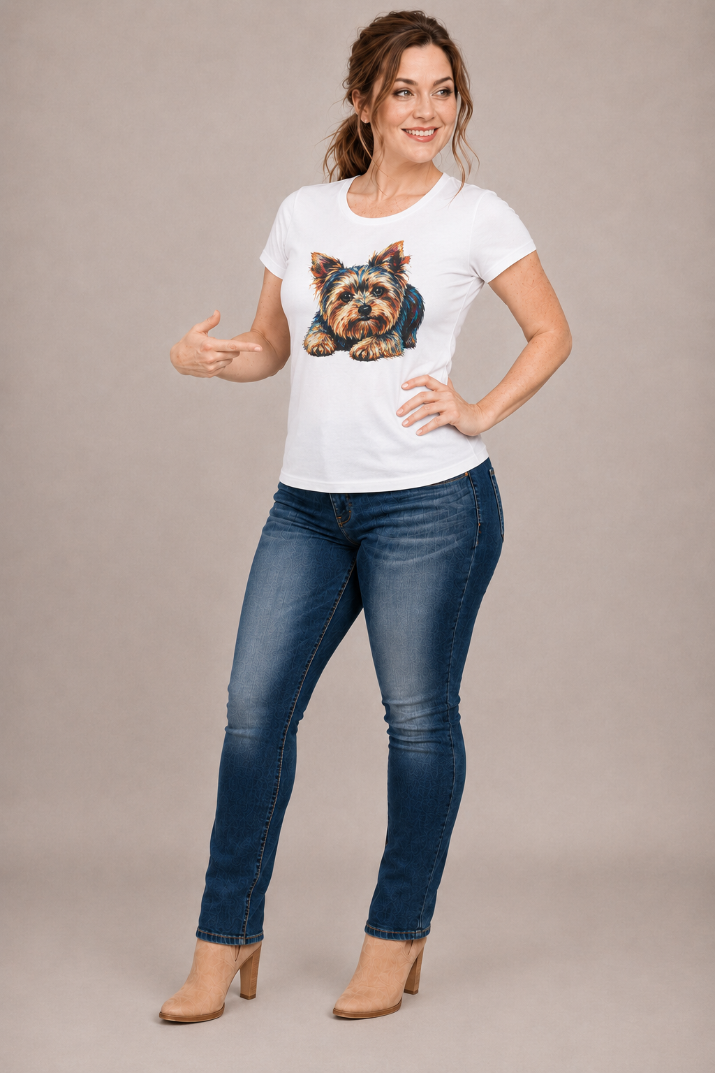Yorkshire Terrier Portrait T-Shirt — Colorful Cute Yorkie Tee for Dog Lovers