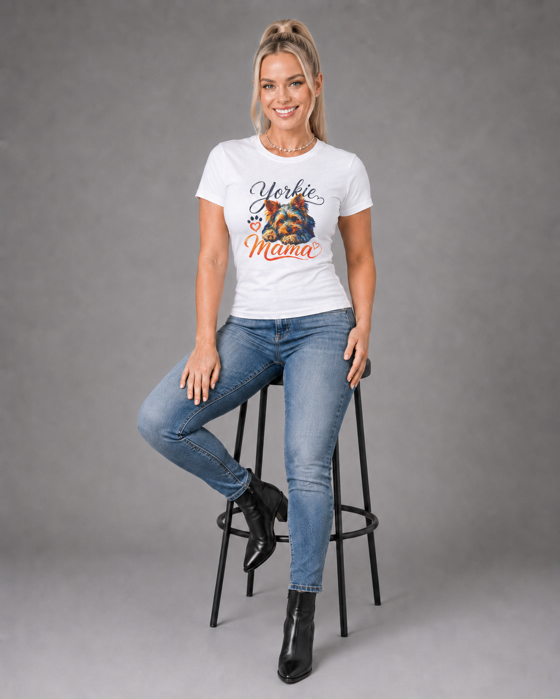 Yorkie Mama T-Shirt – Cute Yorkshire Terrier Mom Tee