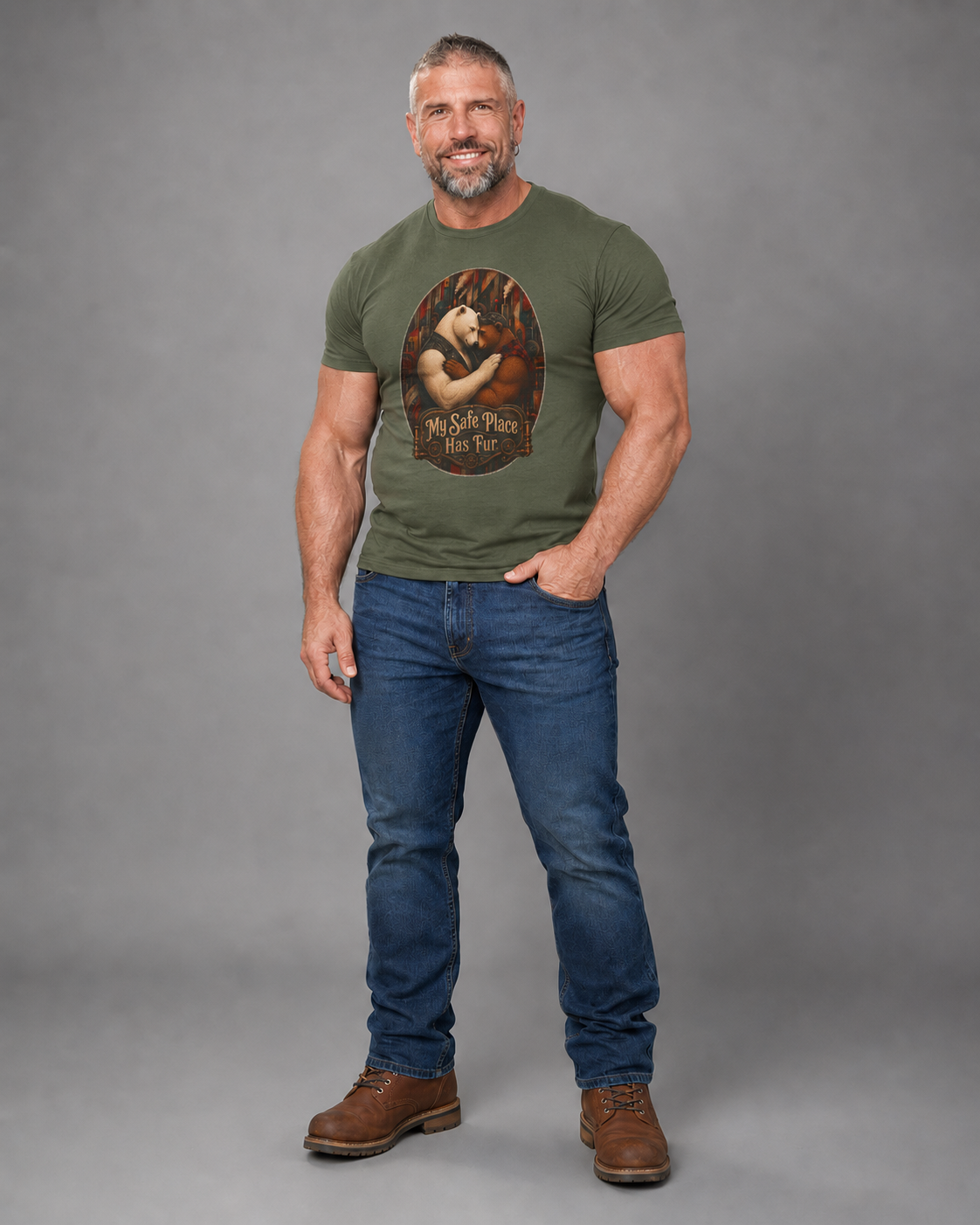 T-Shirt Gay Bear Couple Shirt, LGBTQ Bear Pride Tee, All Love Is Good Love Shirt, Bear Couple Gift for Him, Queer Bear Love T-Shirt