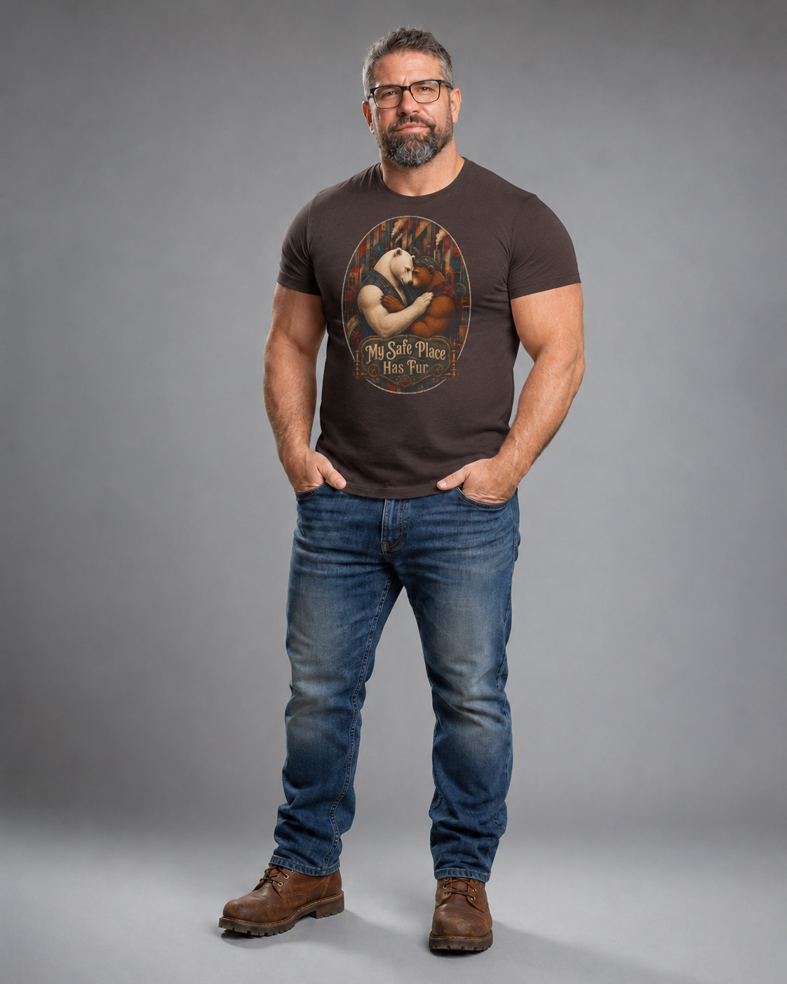T-Shirt Gay Bear Couple Shirt, LGBTQ Bear Pride Tee, All Love Is Good Love Shirt, Bear Couple Gift for Him, Queer Bear Love T-Shirt