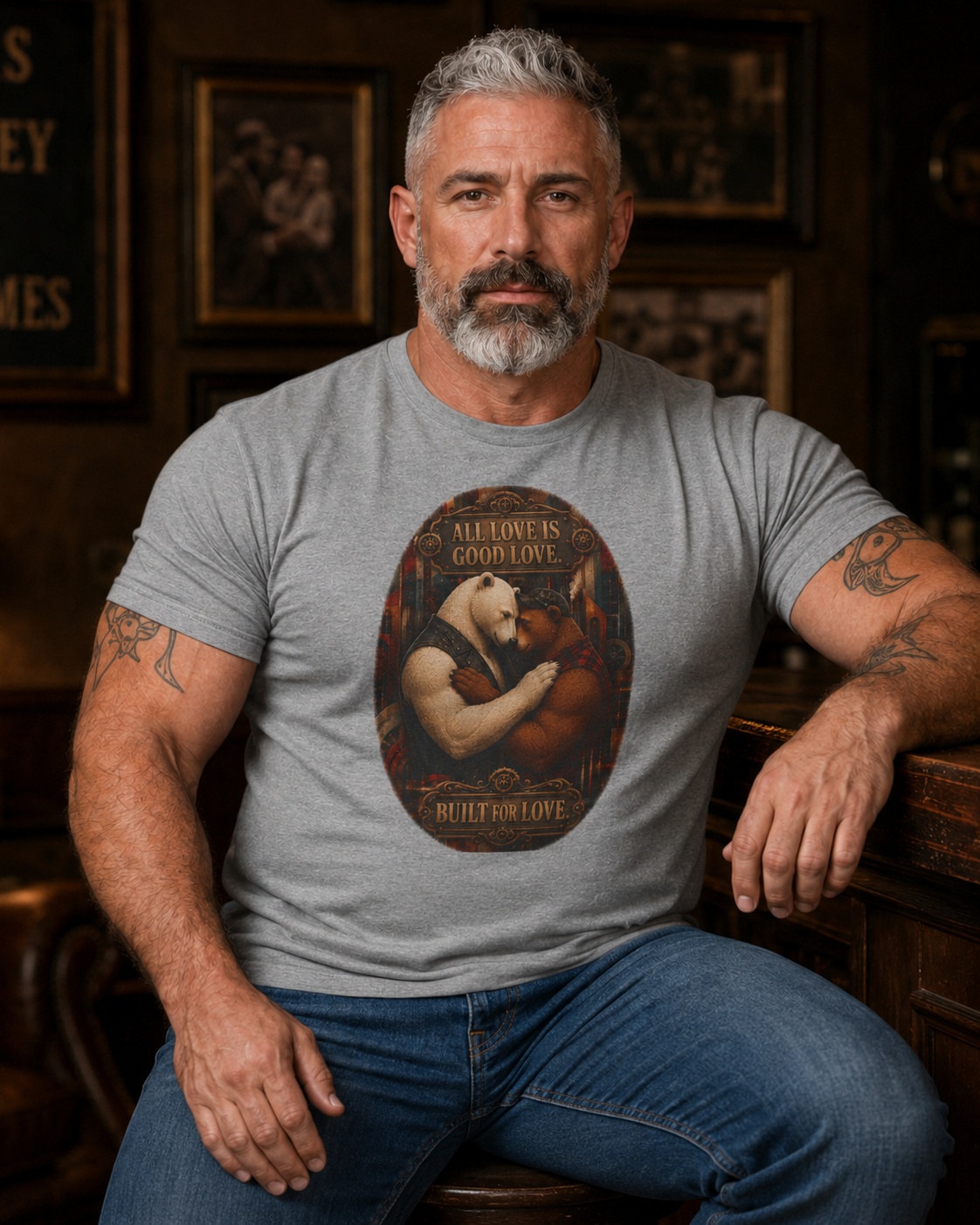 T-Shirt — "All Love Is Good Love" Vintage Romantic Graphic Tee