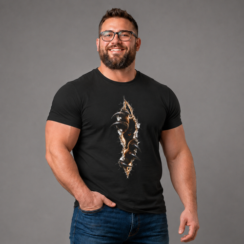 Bear Ripped Tee — Scarey Bear ripping through the shirt.Graphic T-Shirt