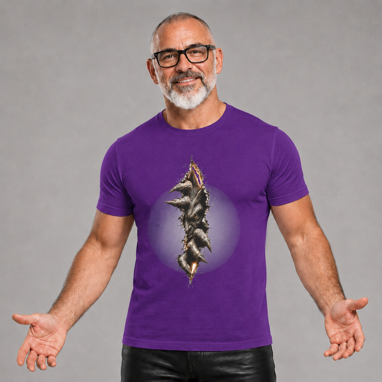 Wolf Pack Portrait Tee — Vertical Realistic Wolf Design. Beast inside breaking out.