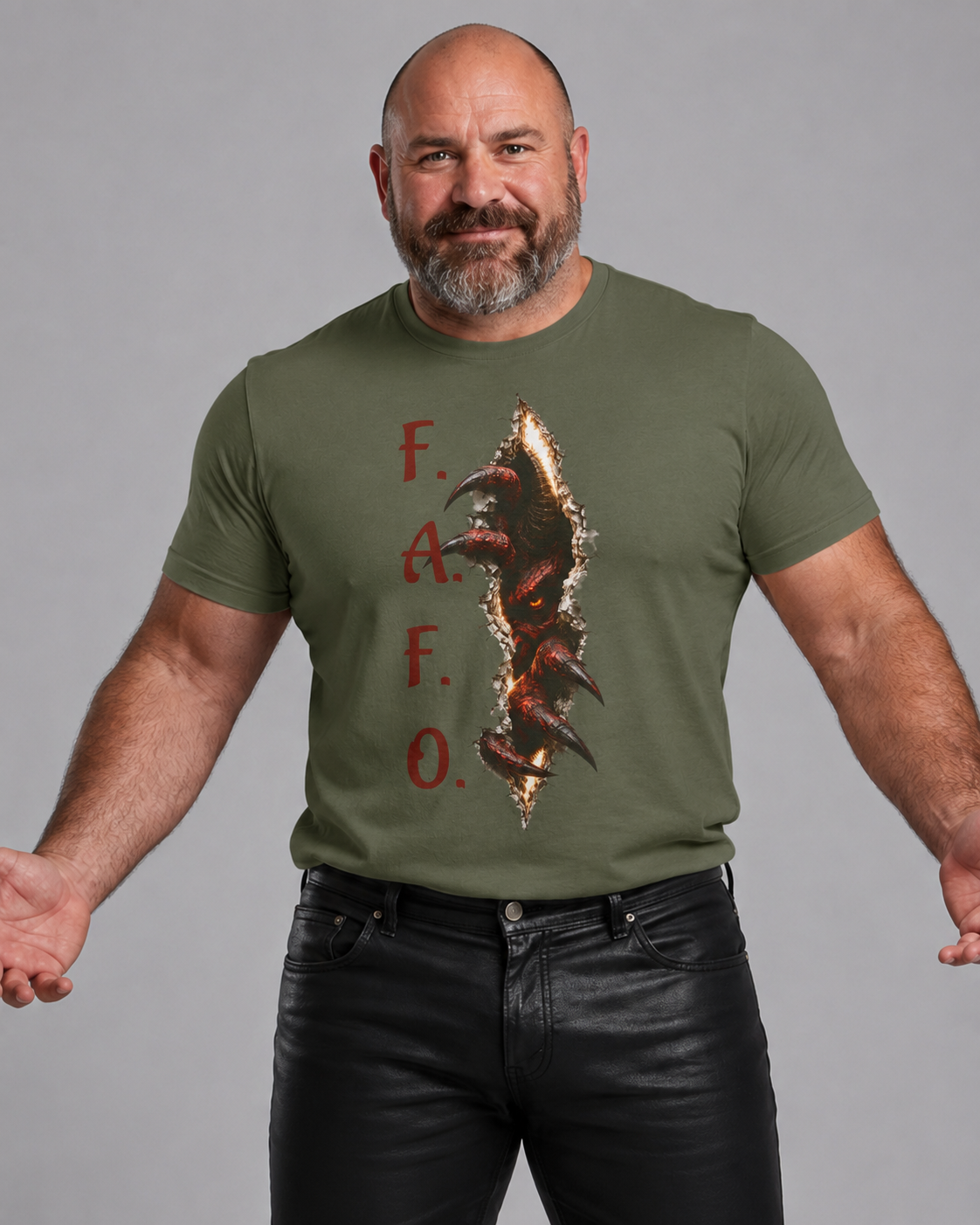 F.A.F.O. Demon inside Graphic Tee — Gothic Horror Vampire T-Shirt.