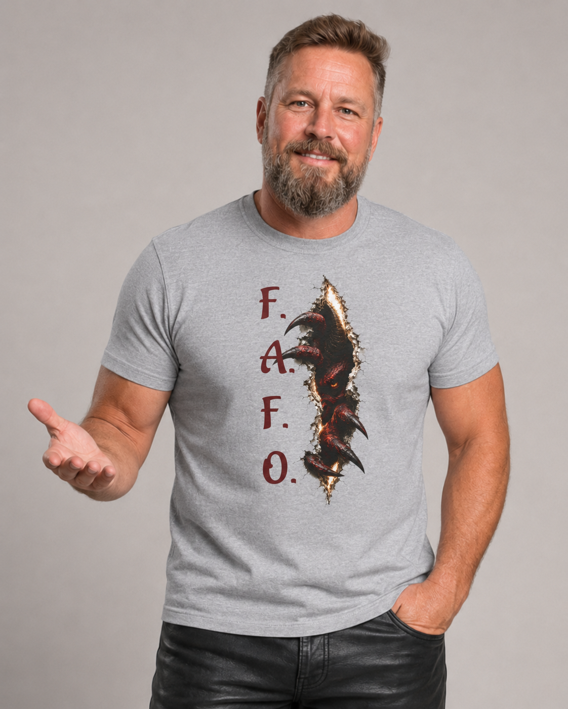 F.A.F.O. Demon inside Graphic Tee — Gothic Horror Vampire T-Shirt.