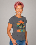 You Had Me At Meow Tee — Retro Cat Graphic T-Shirt. Tangentsies Cat in Retro Mod