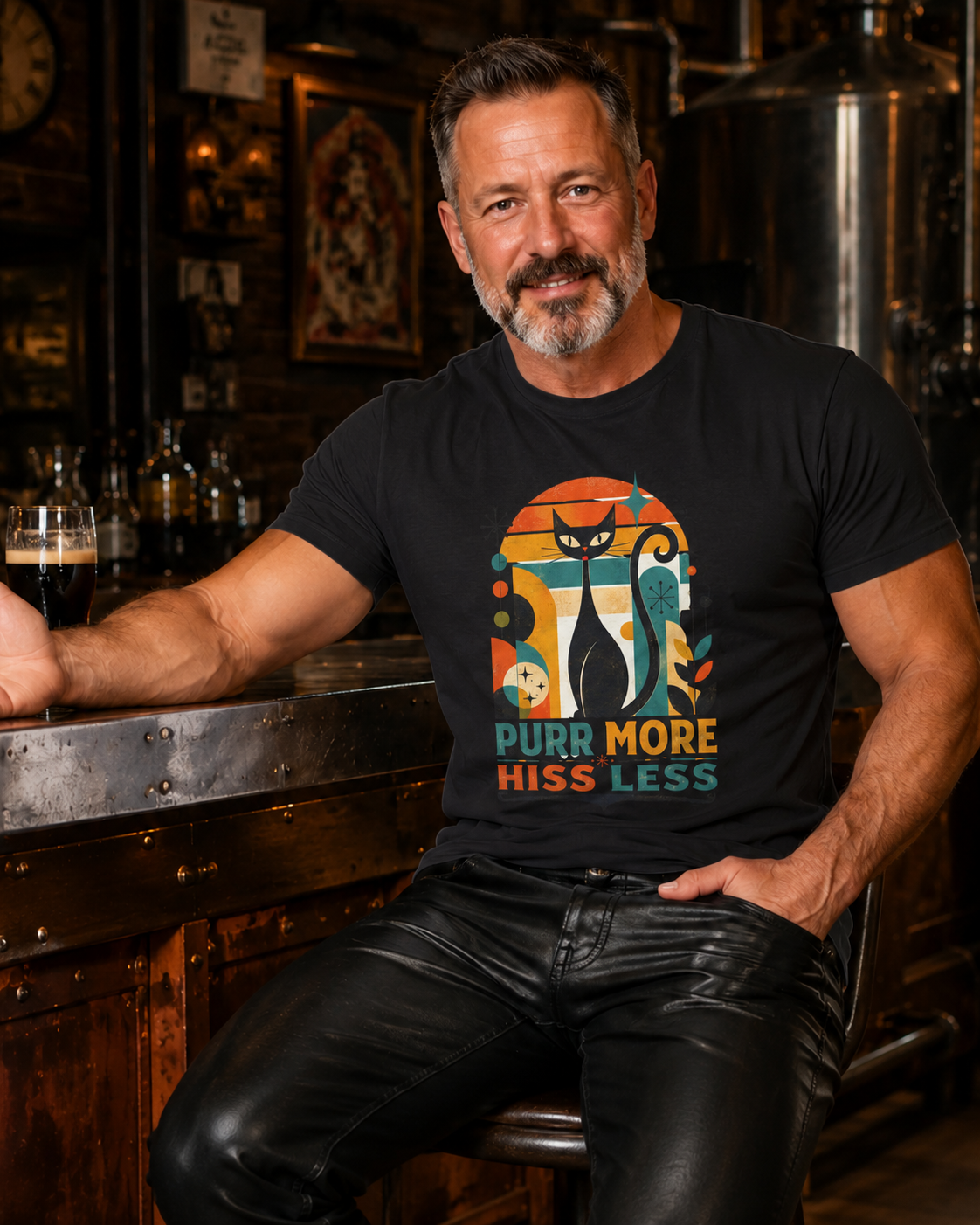 Purr More Hiss Less Cat T-Shirt