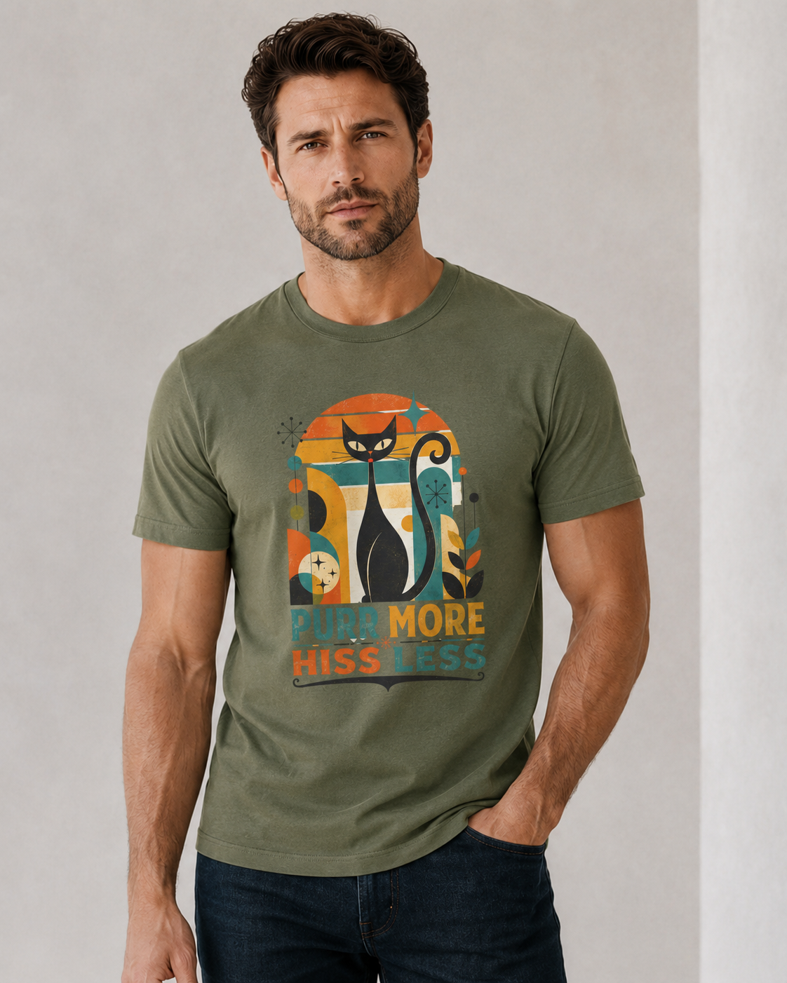 Purr More Hiss Less Cat T-Shirt