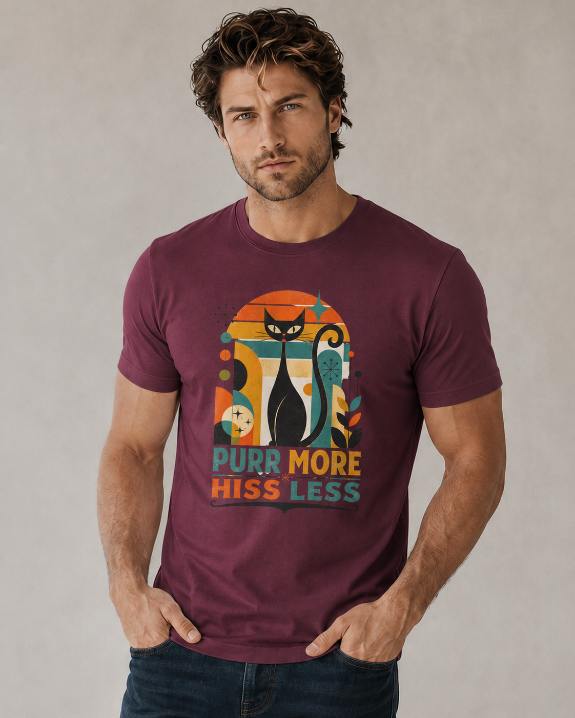 Purr More Hiss Less Cat T-Shirt