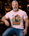 Cat T-Shirt — "Meow or Never" Retro Cat Graphic Tee. Tangentsies Cat Mod t=shirt