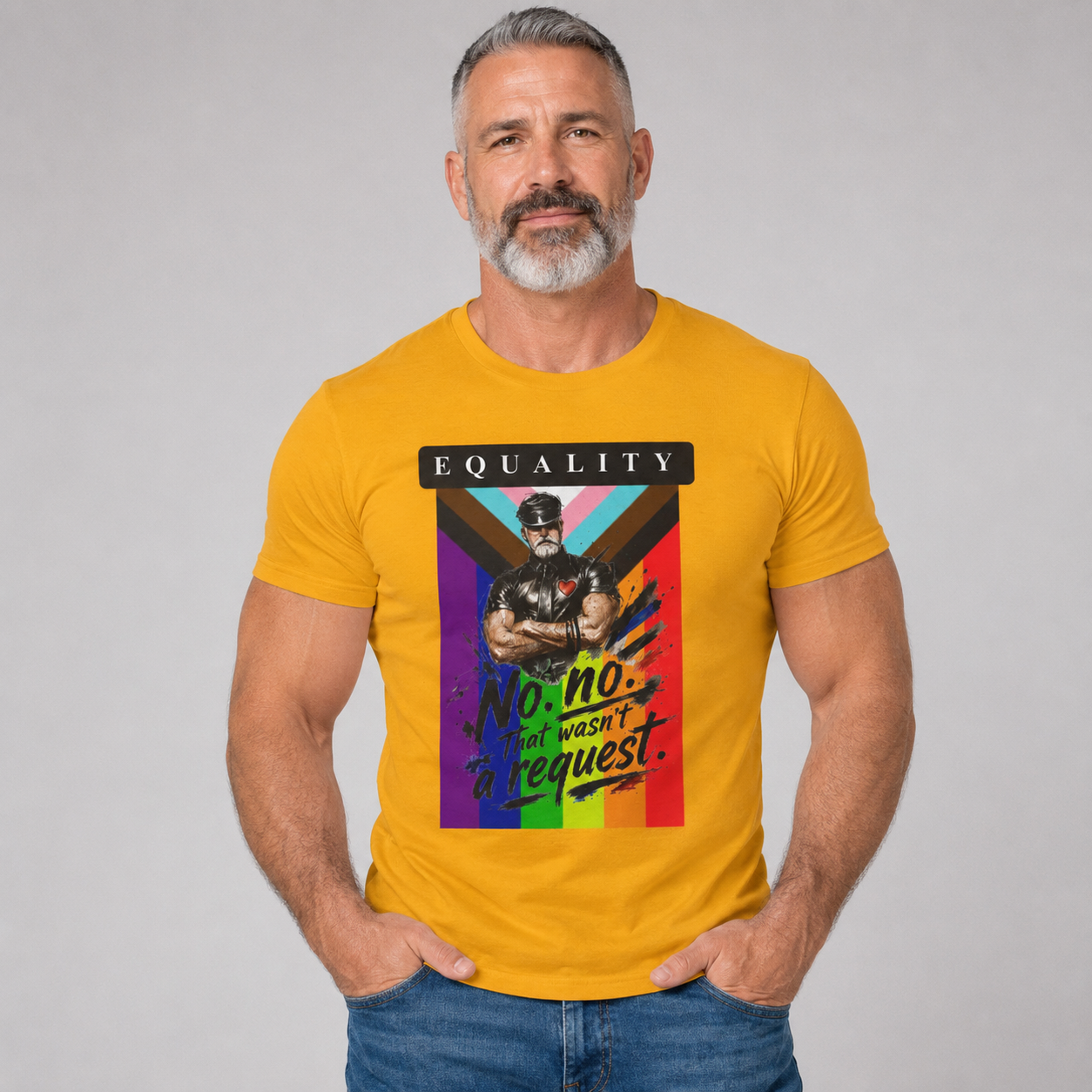 Equality Pride T-Shirt — "No, No. It Wasn't a Request" LGBT Rainbow Tee