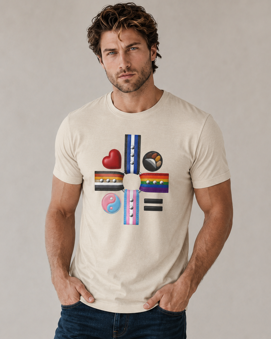 Equality Love Pride T-Shirt — Inclusive LGBTQ+ Flag Heart Design