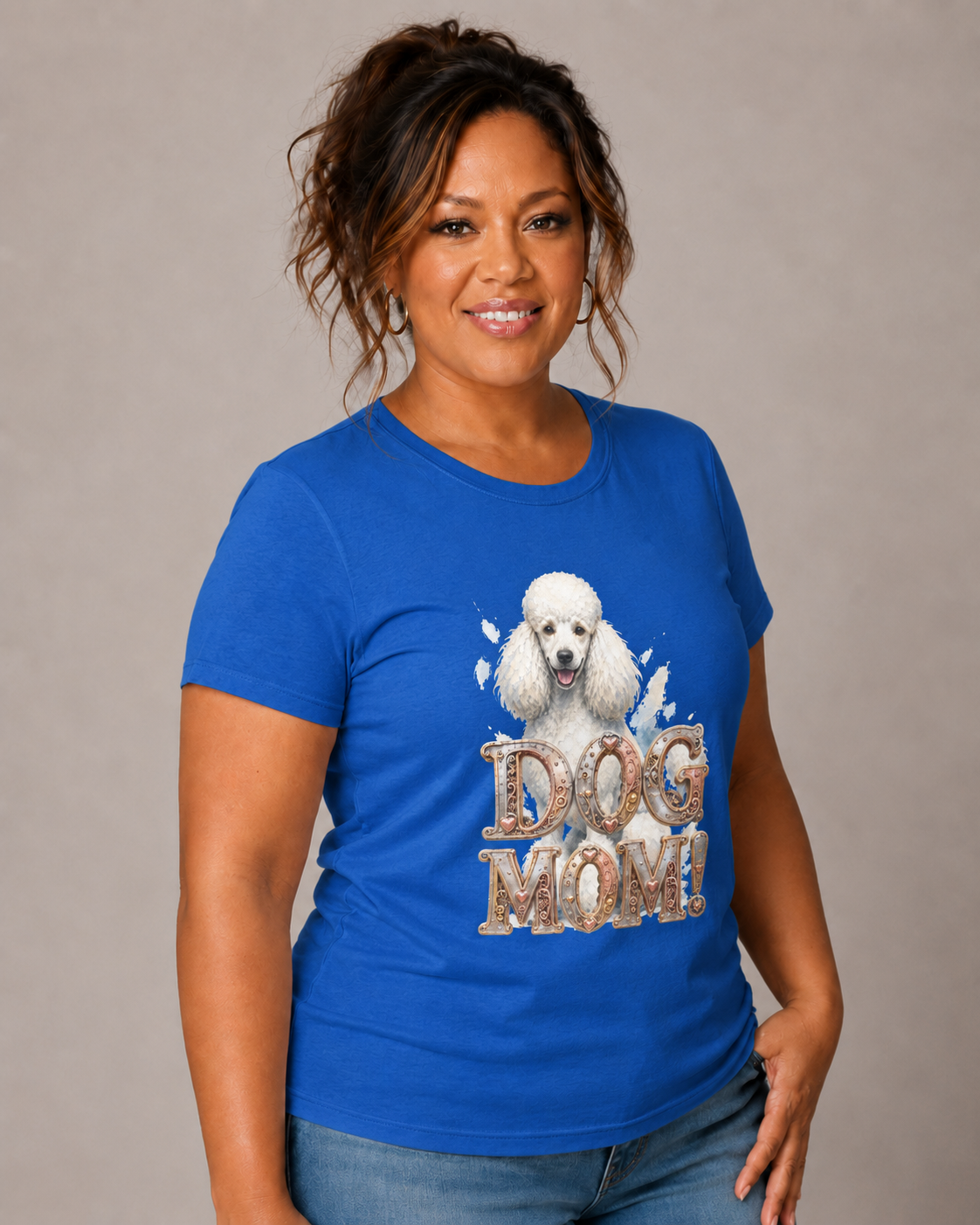 Dog Mom T‑Shirt — Cute Poodle Graphic Tee for Dog Lovers (Dog Mom!)