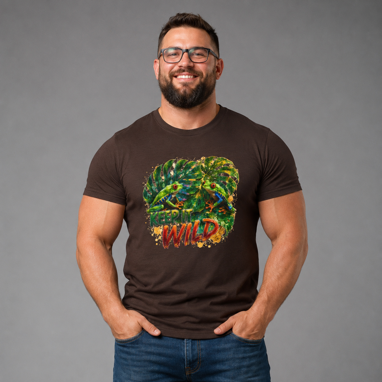 Keep It Wild T-Shirt — Tropical Monstera Graphic Tee