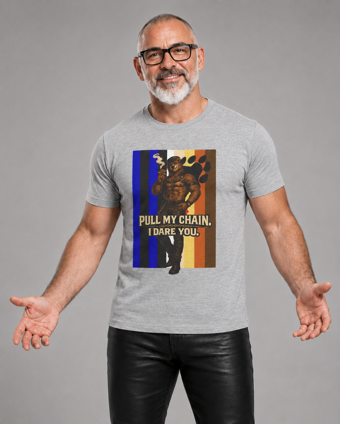 Pull My Chain Tee — Bold Retro Muscle Graphic T-Shirt