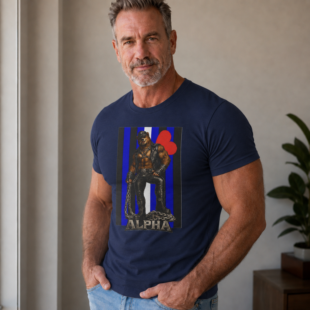 Alpha Leather Daddy T-Shirt — Pride Biker Art Tee