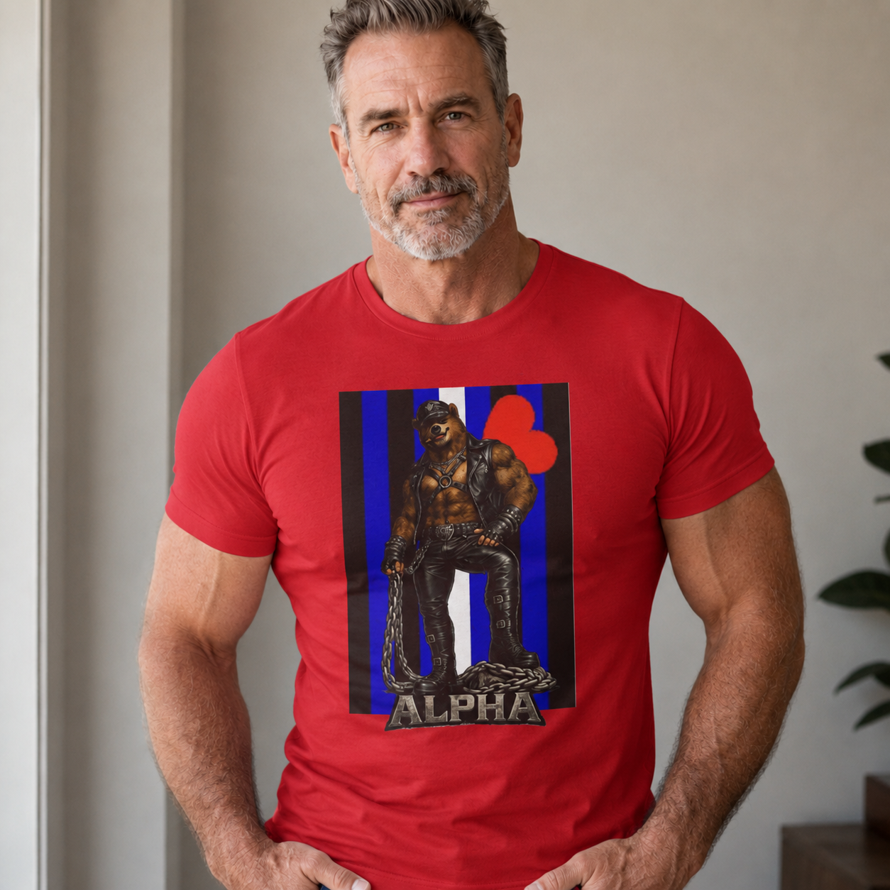 Alpha Leather Daddy T-Shirt — Pride Biker Art Tee
