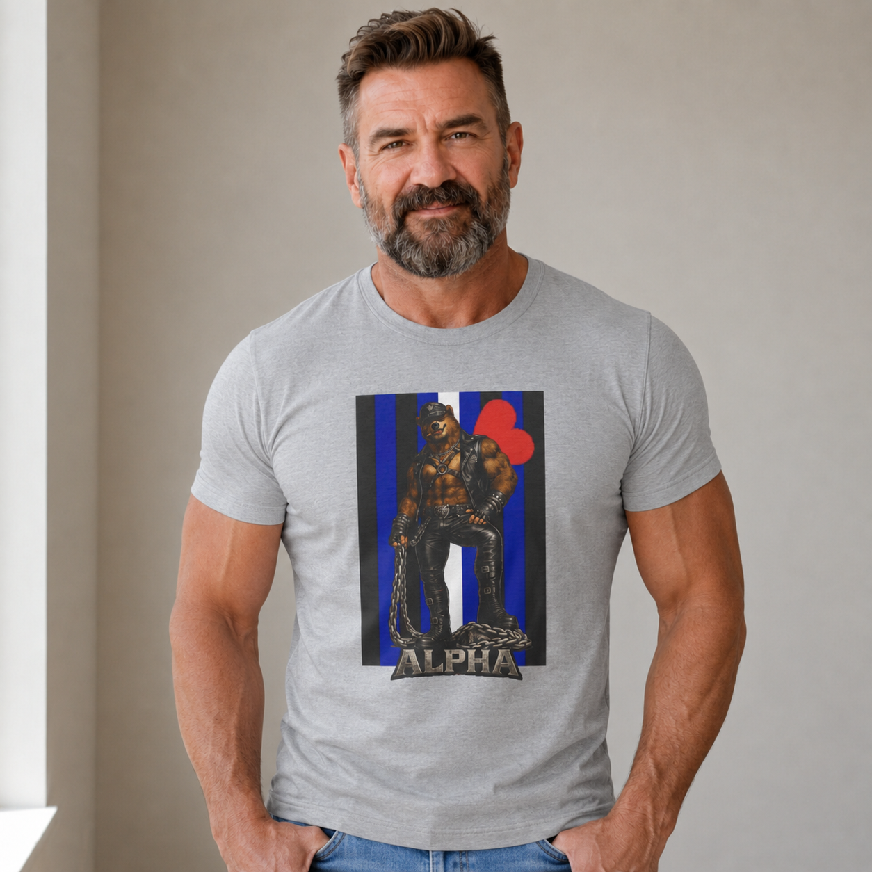 Alpha Leather Daddy T-Shirt — Pride Biker Art Tee