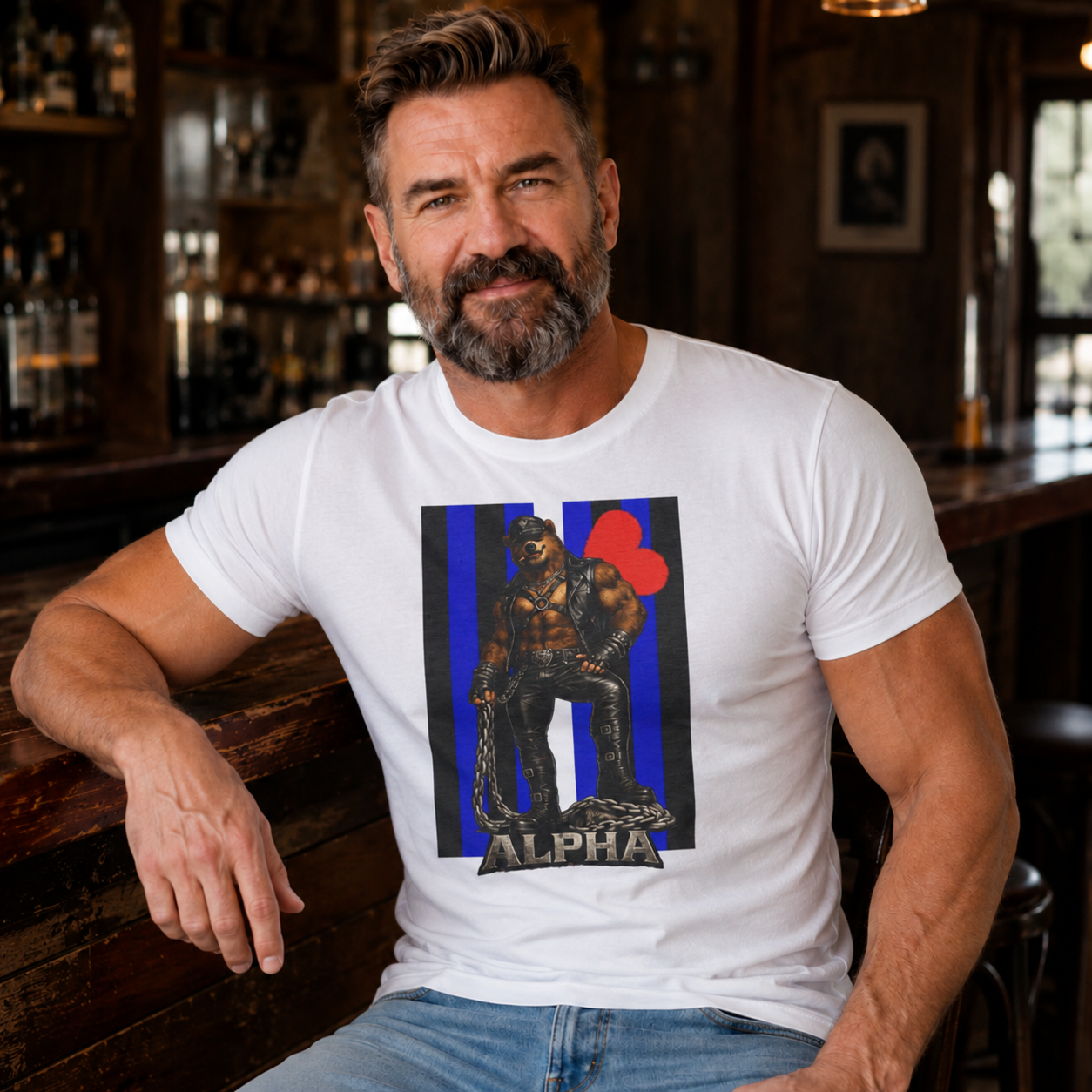Alpha Leather Daddy T-Shirt — Pride Biker Art Tee