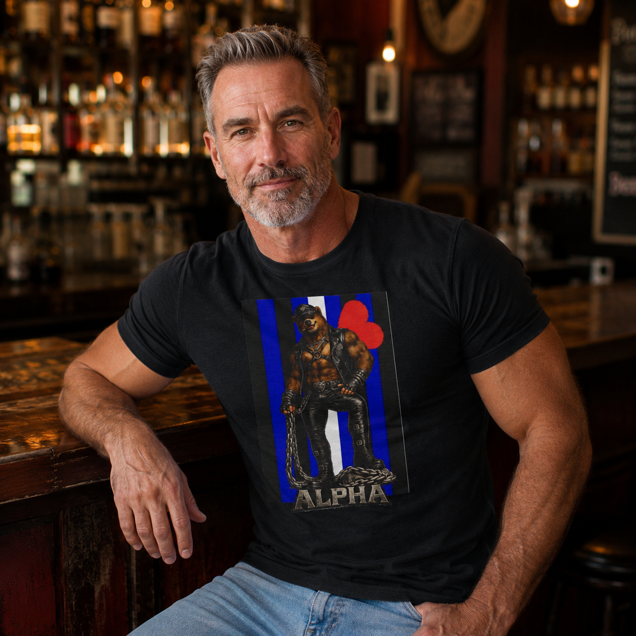 Alpha Leather Daddy T-Shirt — Pride Biker Art Tee