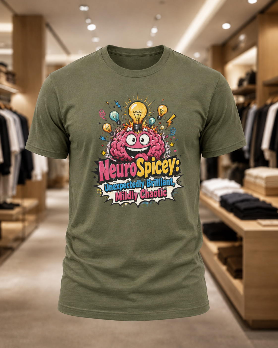 T-Shirt — "NeuroSpicey: Unapologetically Brilliant, Mildly Chaotic" Graphic Tee ADHD shirt IYKYK