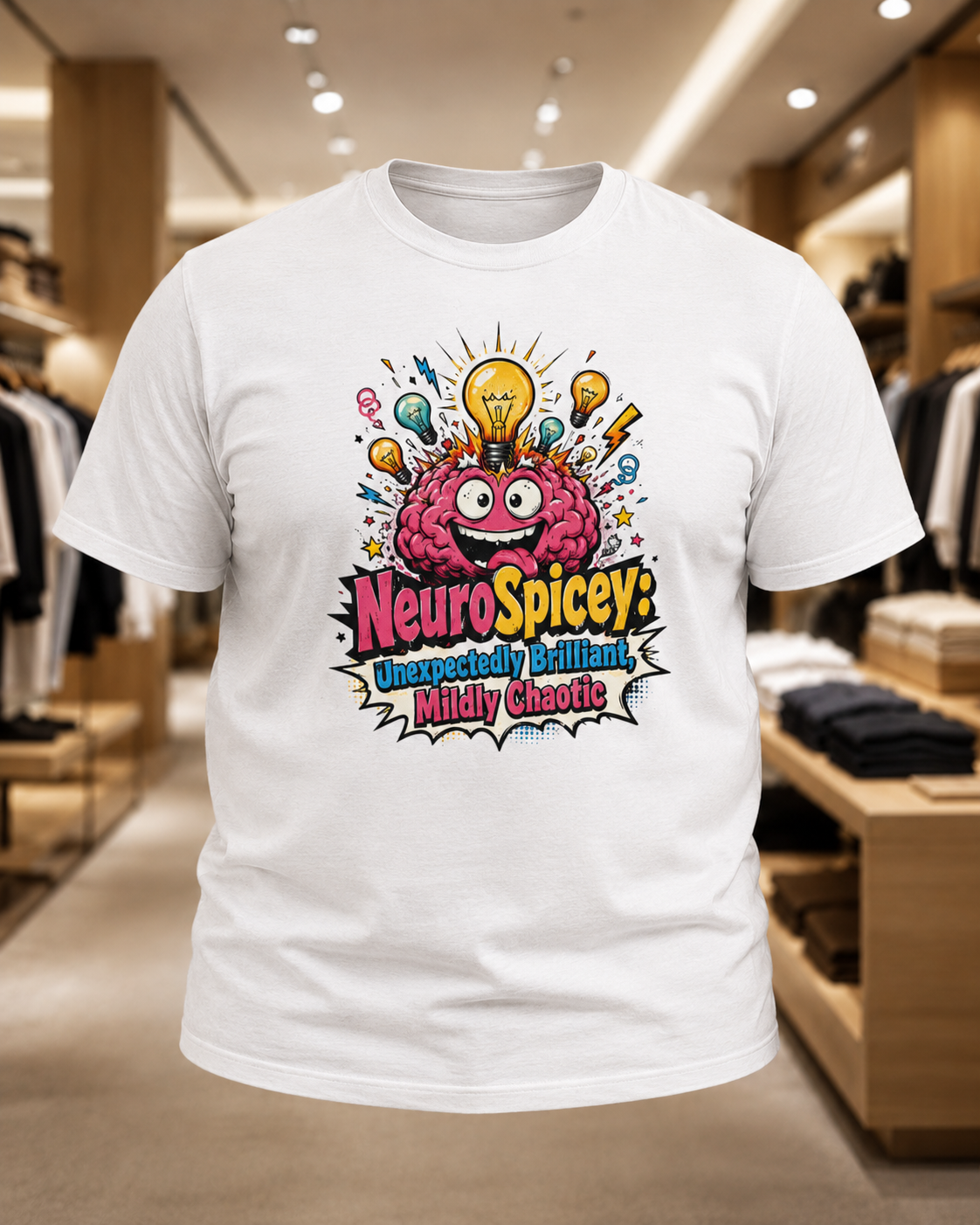 T-Shirt — "NeuroSpicey: Unapologetically Brilliant, Mildly Chaotic" Graphic Tee ADHD shirt IYKYK