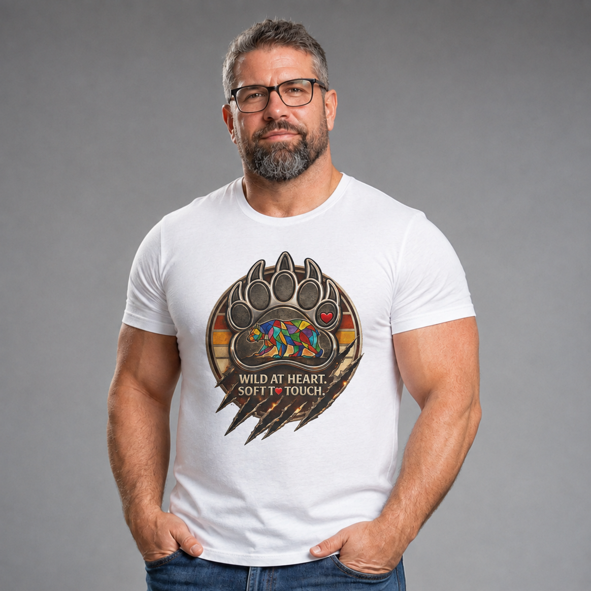 Bear Paw 'Wild at Heart, Soft to Touch' Graphic Tee
