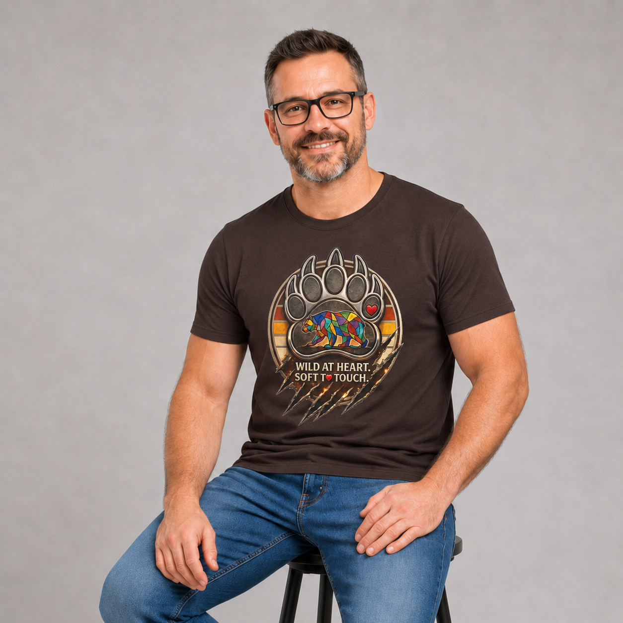 Bear Paw 'Wild at Heart, Soft to Touch' Graphic Tee