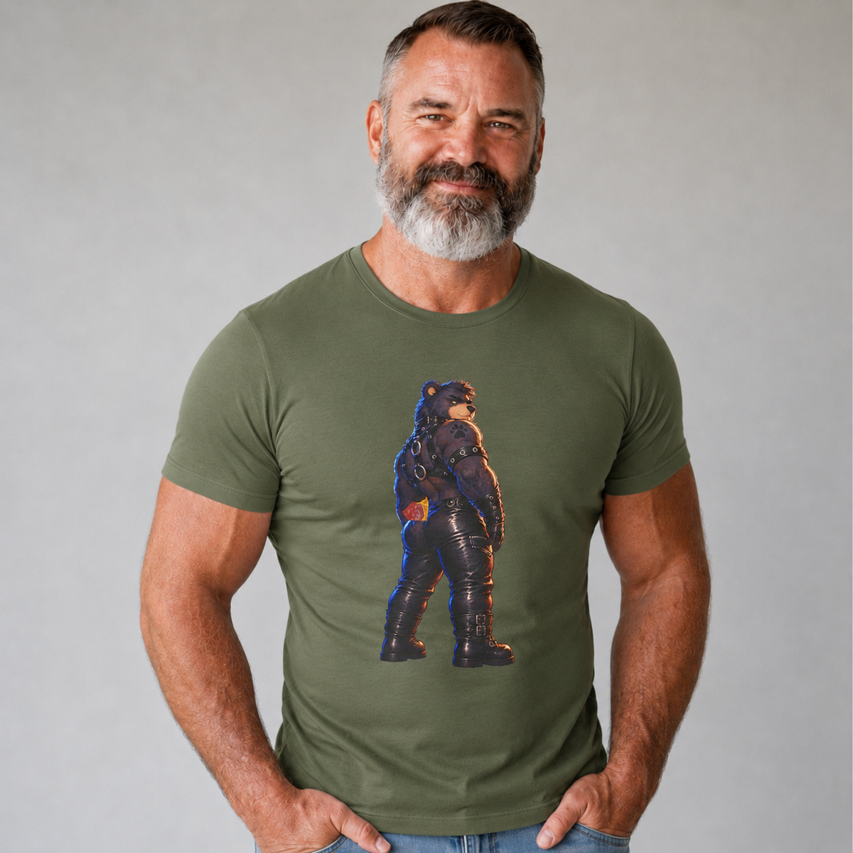 Bear Moto Graphic Tee — Retro Biker Bear T-Shirt