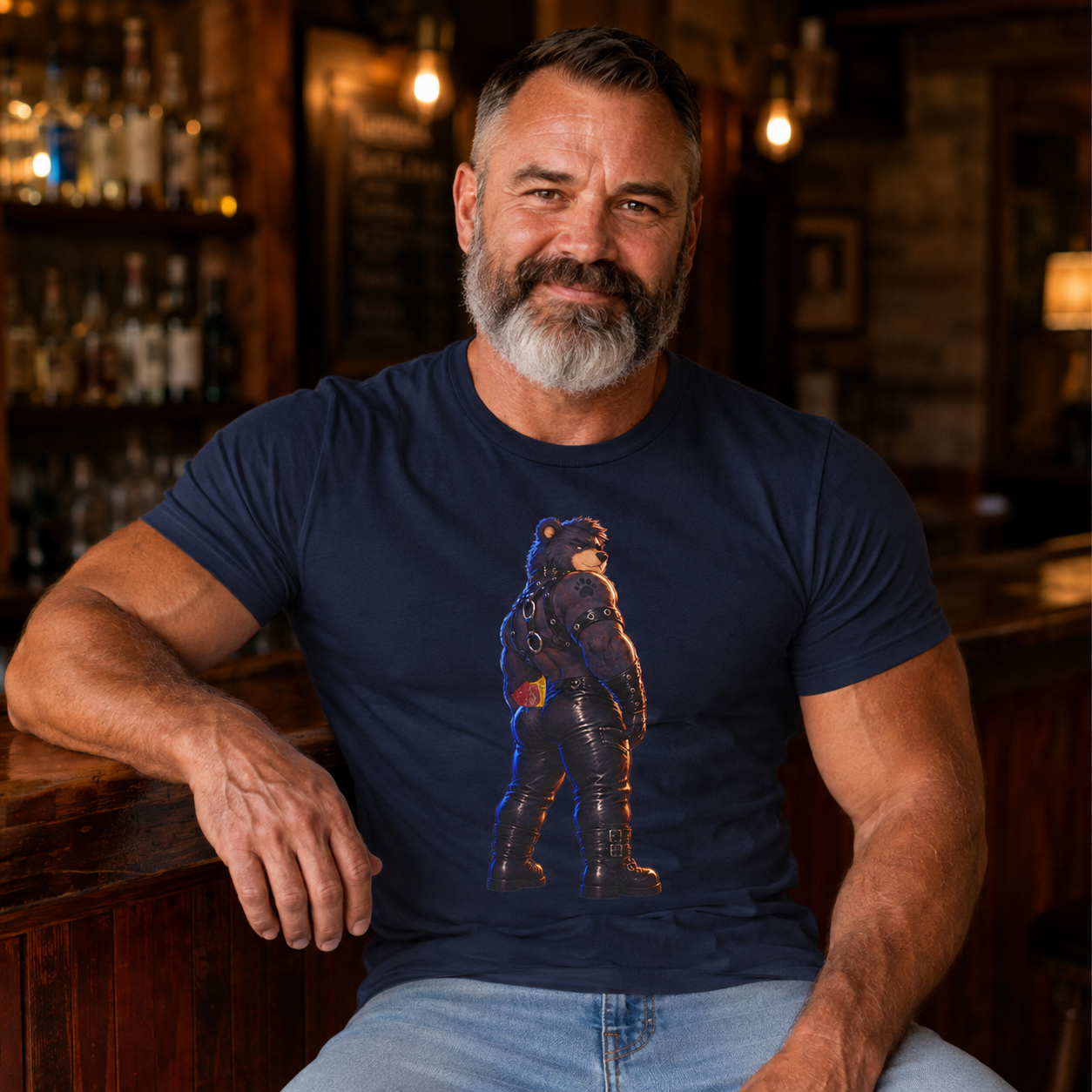 Bear Moto Graphic Tee — Retro Biker Bear T-Shirt