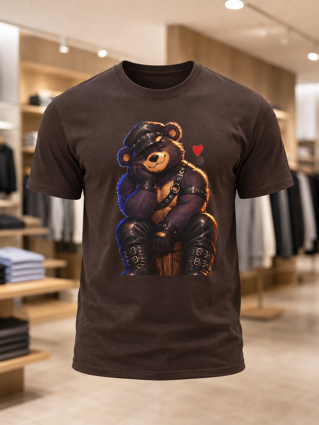 Leather Bear Graphic Tee — Cute Biker Teddy Shirt. Bears and leather men, Bears t-shirt